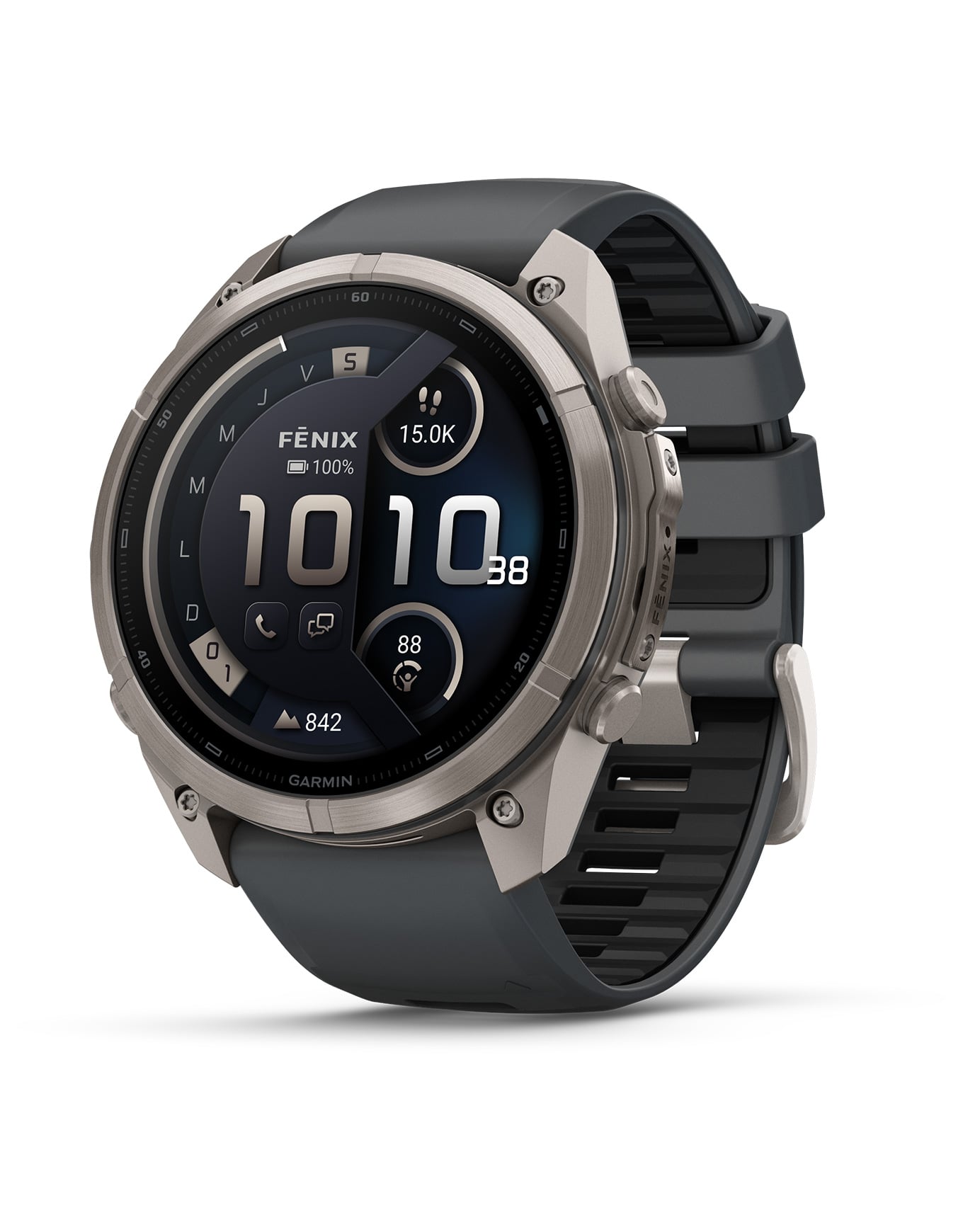 Fēnix® 9 Pro Amoled inReach® 51mm Sapphire Titanium Graphite/Noir + Garmin