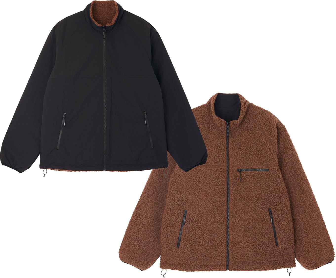 Reversible Sherpa Jacket Dark Brown/Black + Gramicci