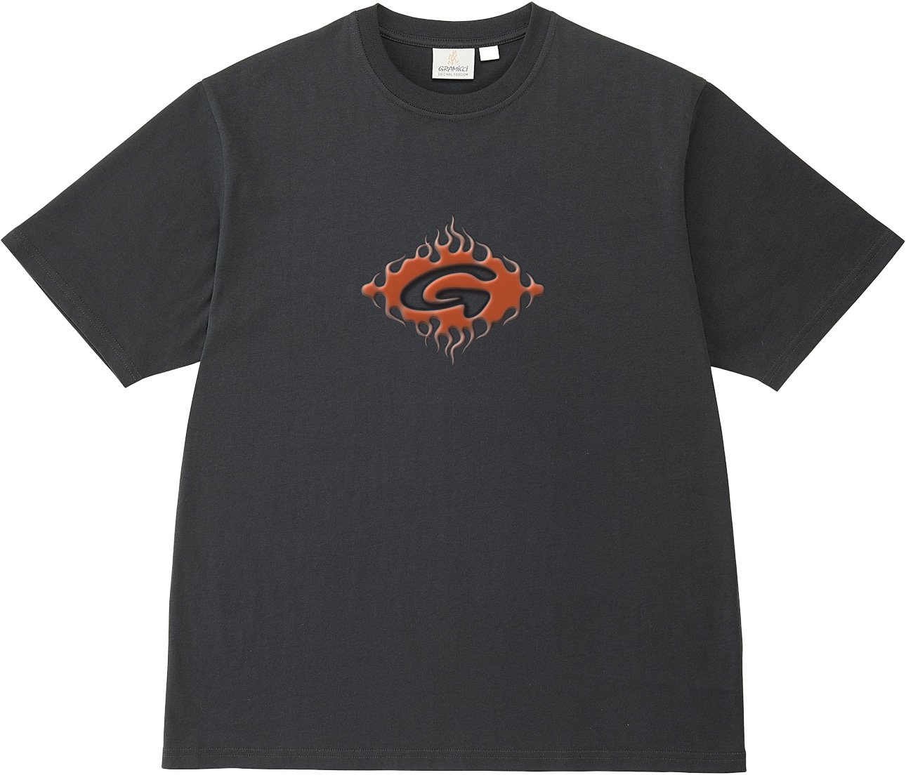 Flames Tee Vintage Black + Gramicci