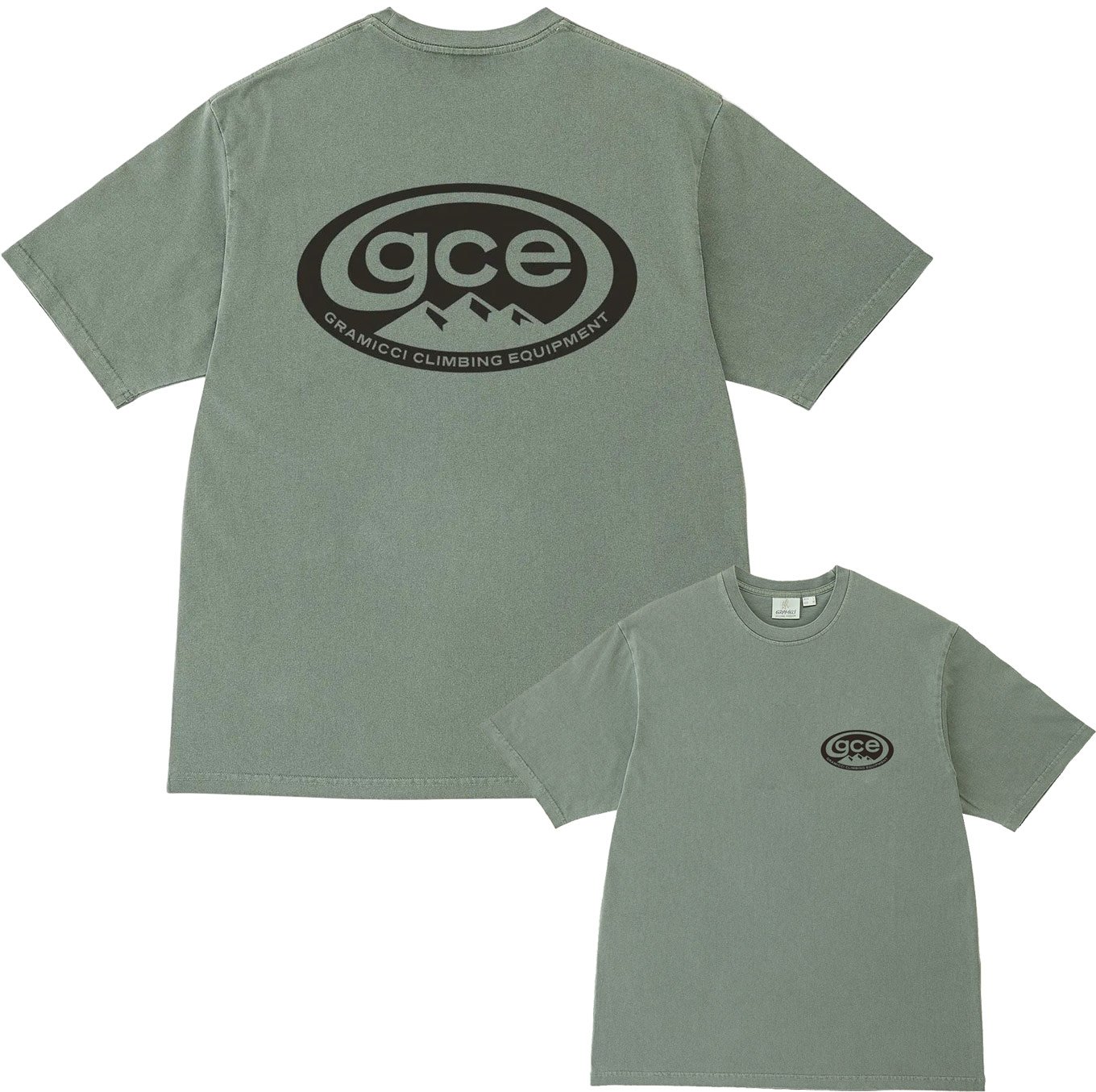 Gce Tee Pigment Dyed Sage Pigment + Gramicci