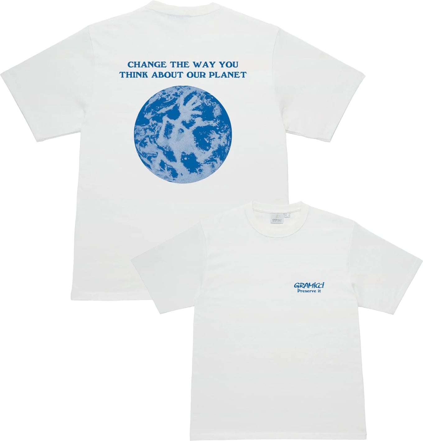 Earth Tee White + Gramicci