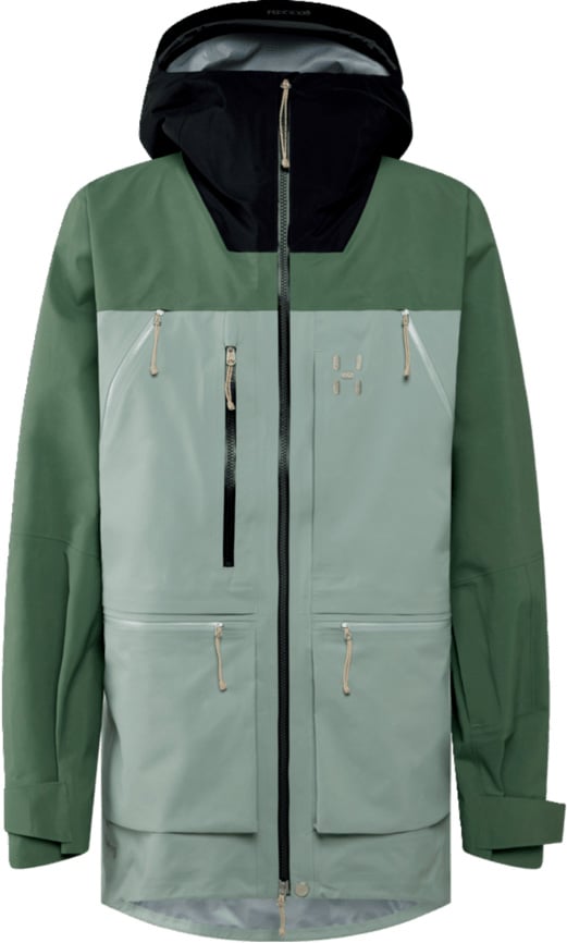 Vassi GTX Pro II Jacket M True Black/Chlorophyll Green/Dew Green + Haglöfs