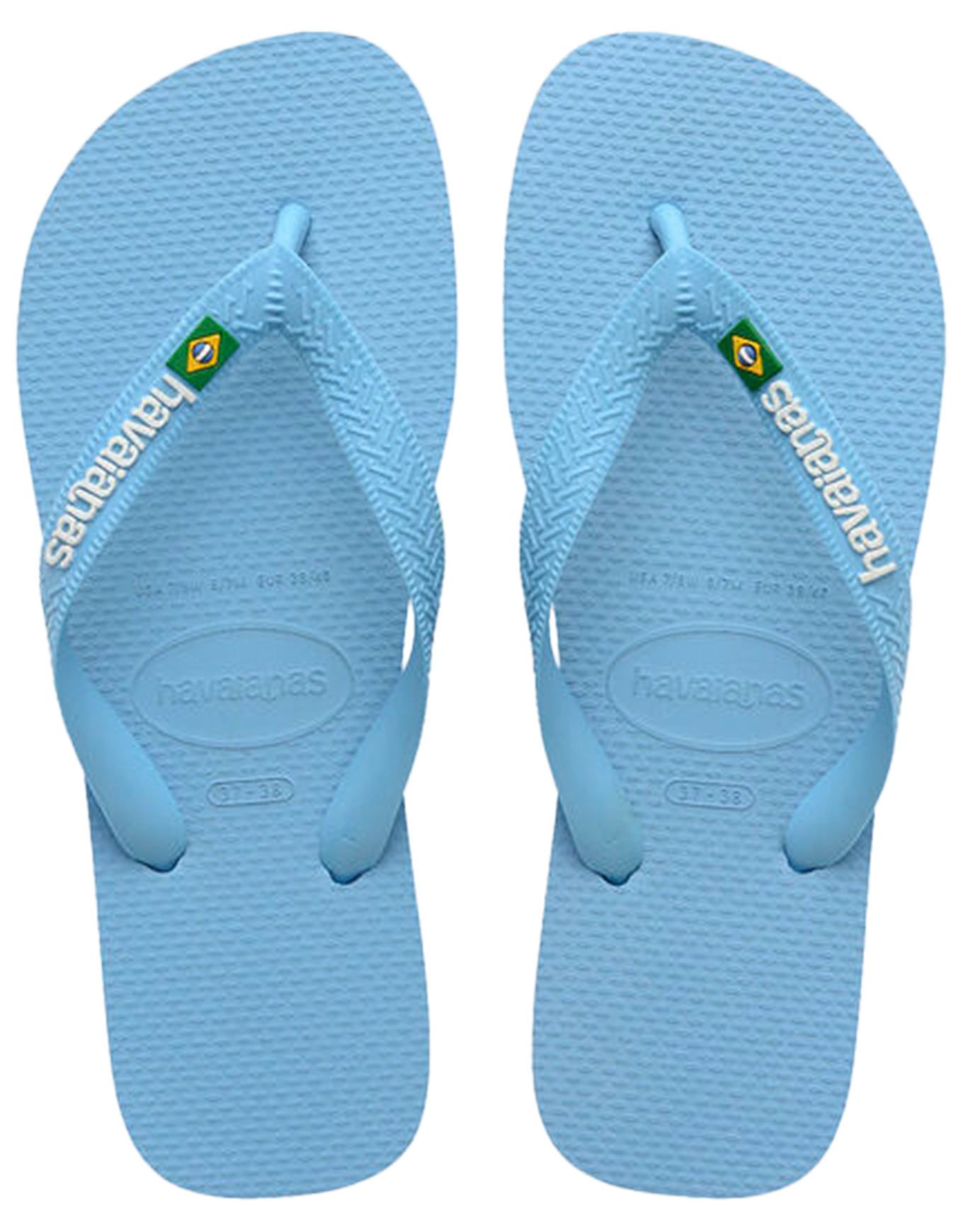 Brasil Logo Blue Lavender/White + Havaianas