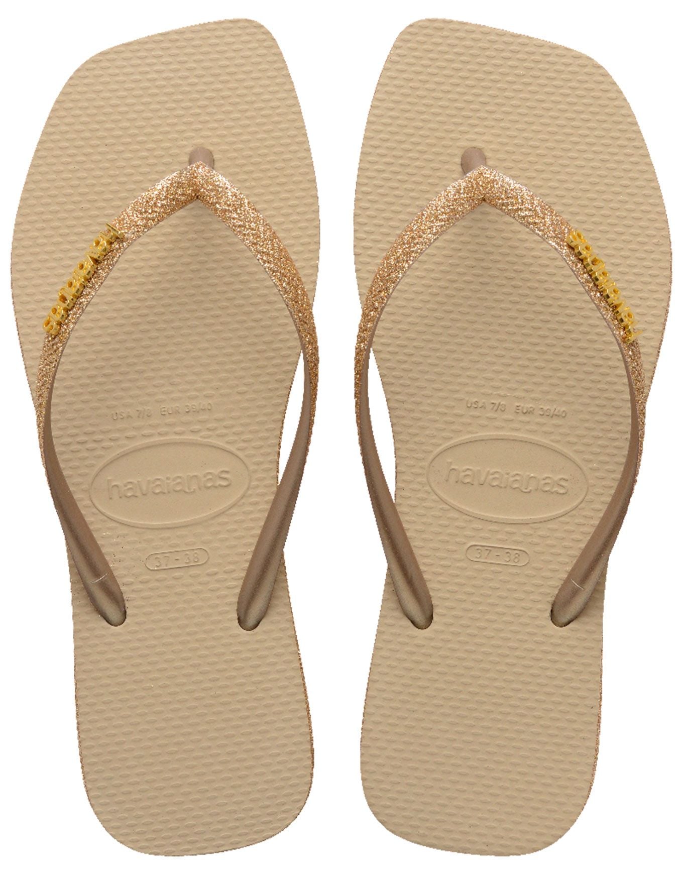 Slim Square Sparkle Sand Grey + Havaianas