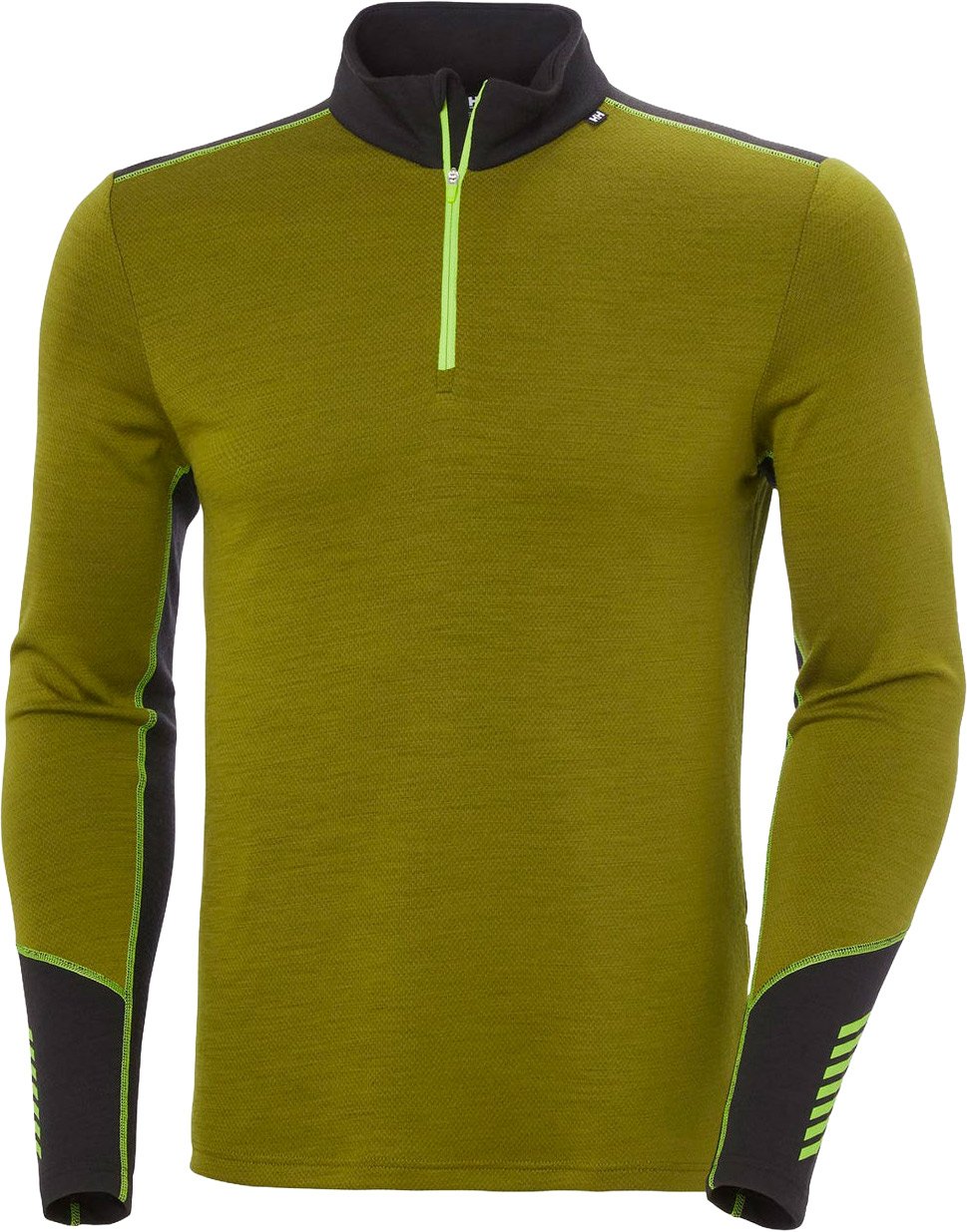 Lifa Merino Midweight 1/2 Zip Olive Green + Helly-Hansen