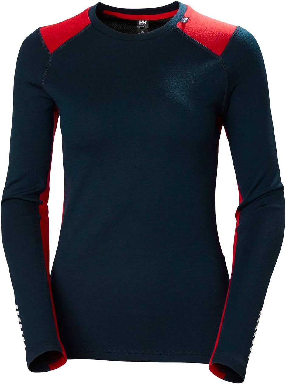 W Lifa Merino Midweight Crew Navy + Helly-Hansen