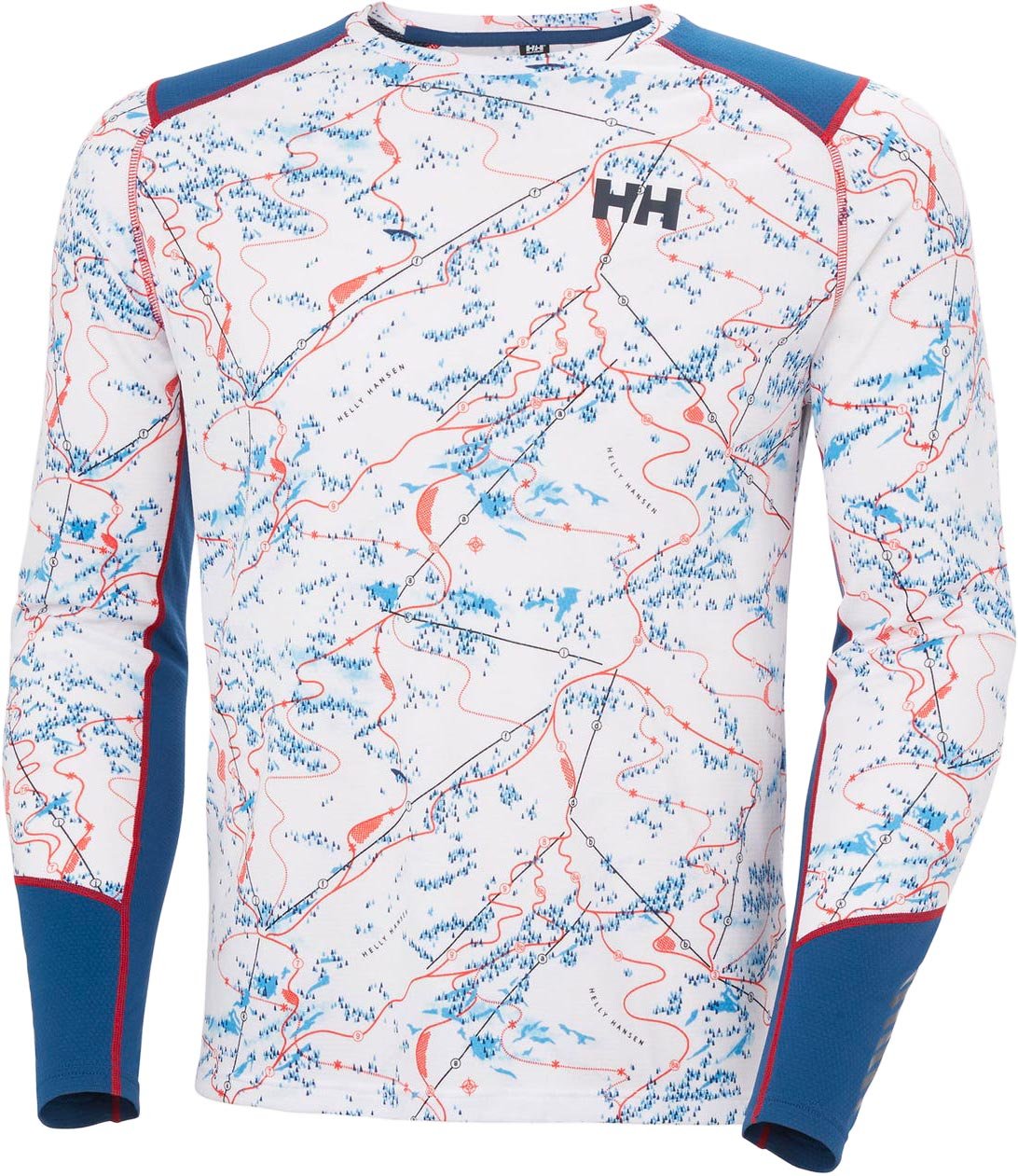 Lifa Active Crew White Slope Map Aop + Helly-Hansen