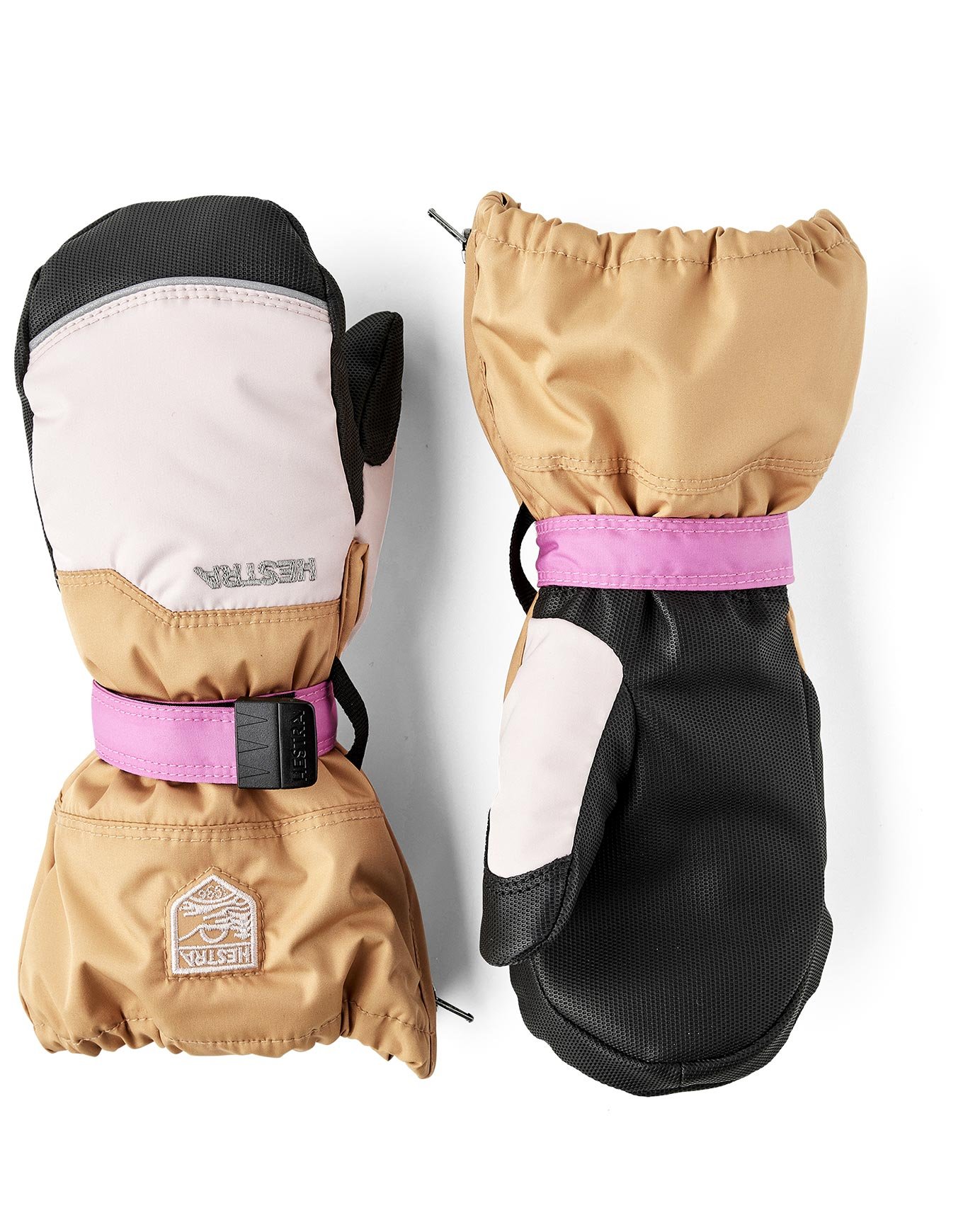 Baby Zip Mitt New Baby Pink/Sand + Hestra