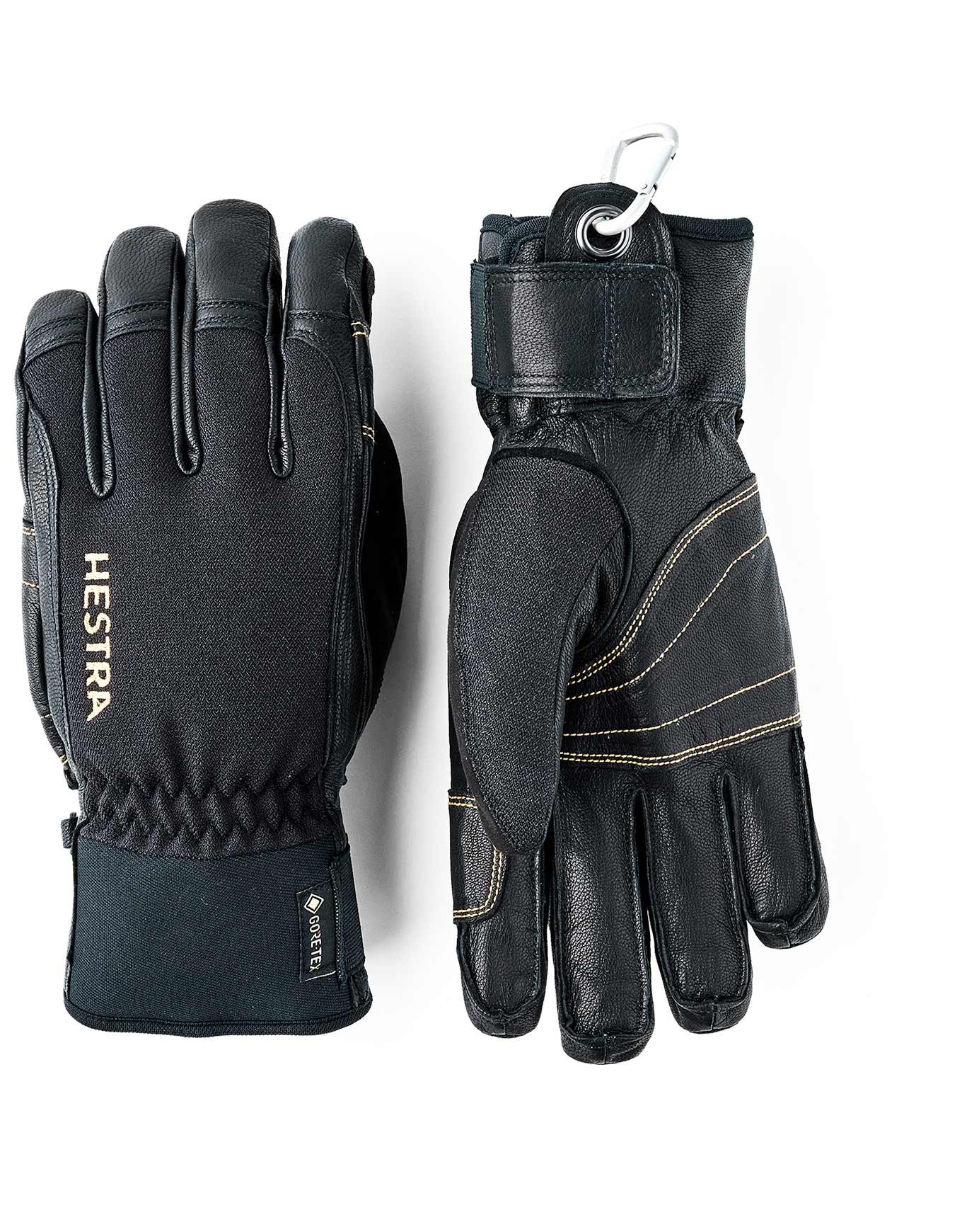 Glove Army Leather Gore-Tex Short Black/Black + Hestra