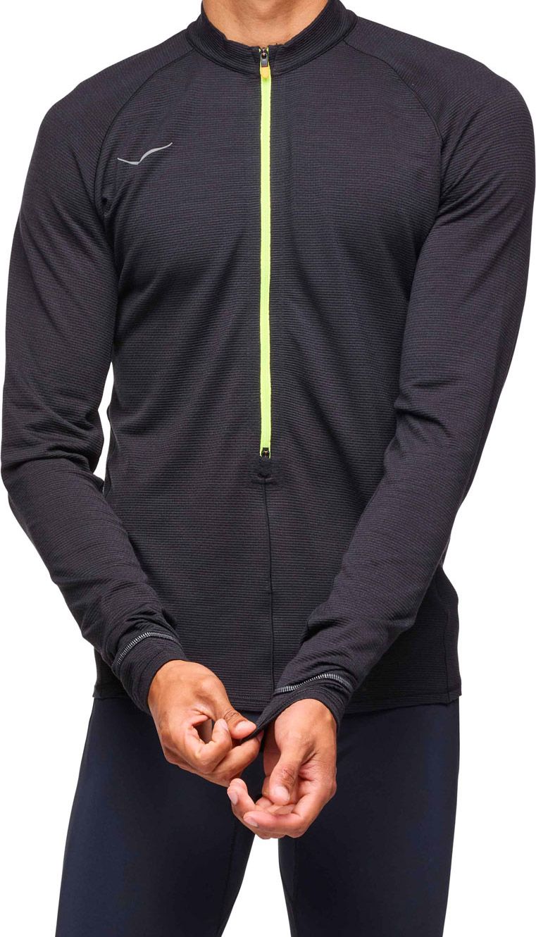 M Basezip Long Sleeve Black + Hoka One One