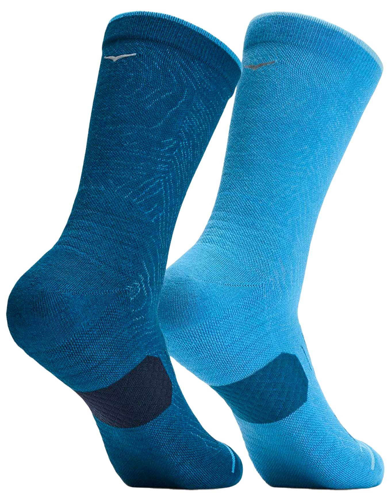 U Crew Run Sock 3-Pack Hazy Blue / Soft Cobalt / Night Glw Blue + Hoka One One