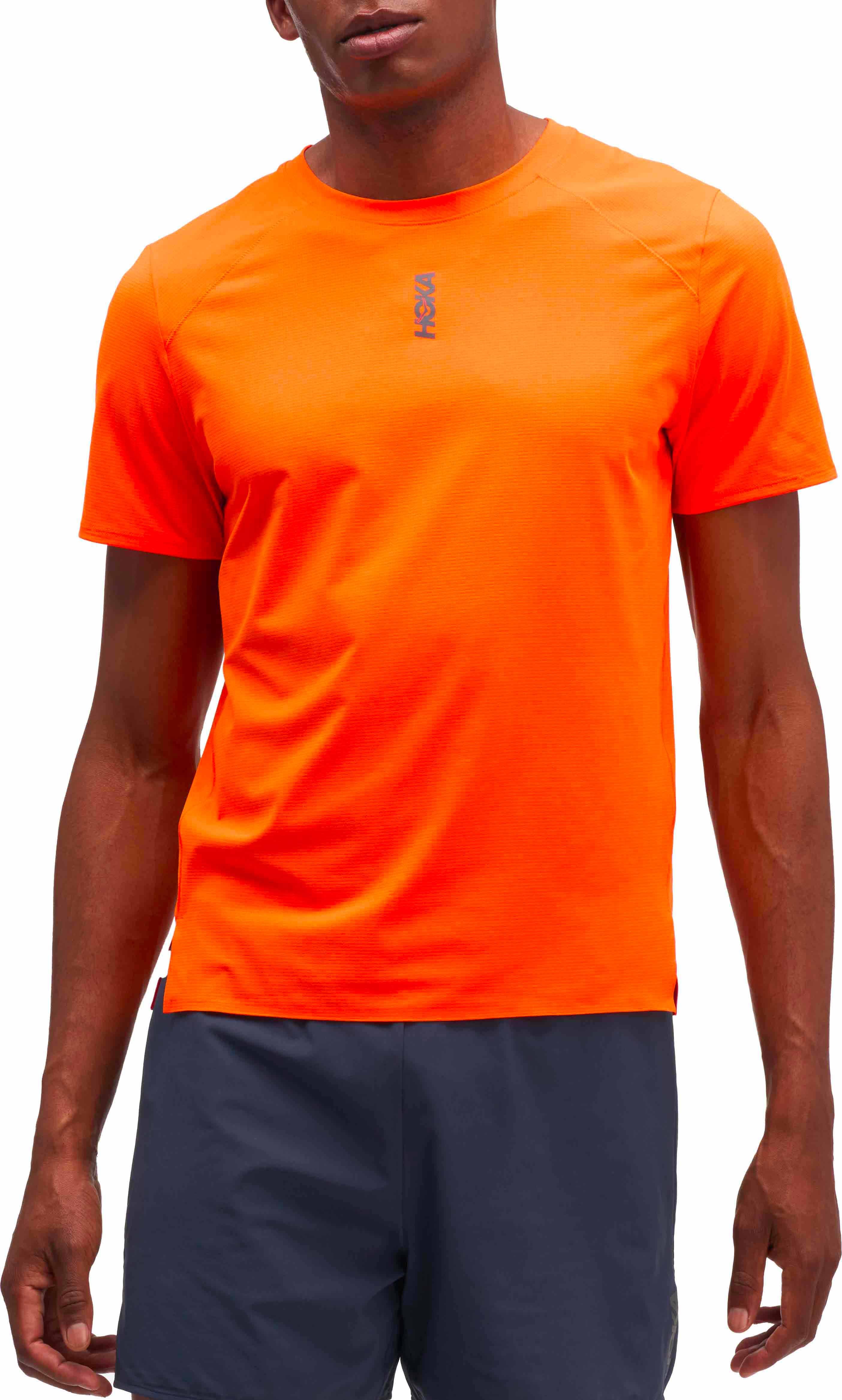 M Everyrun Short Sleeve Electric Tangerine + Hoka One One