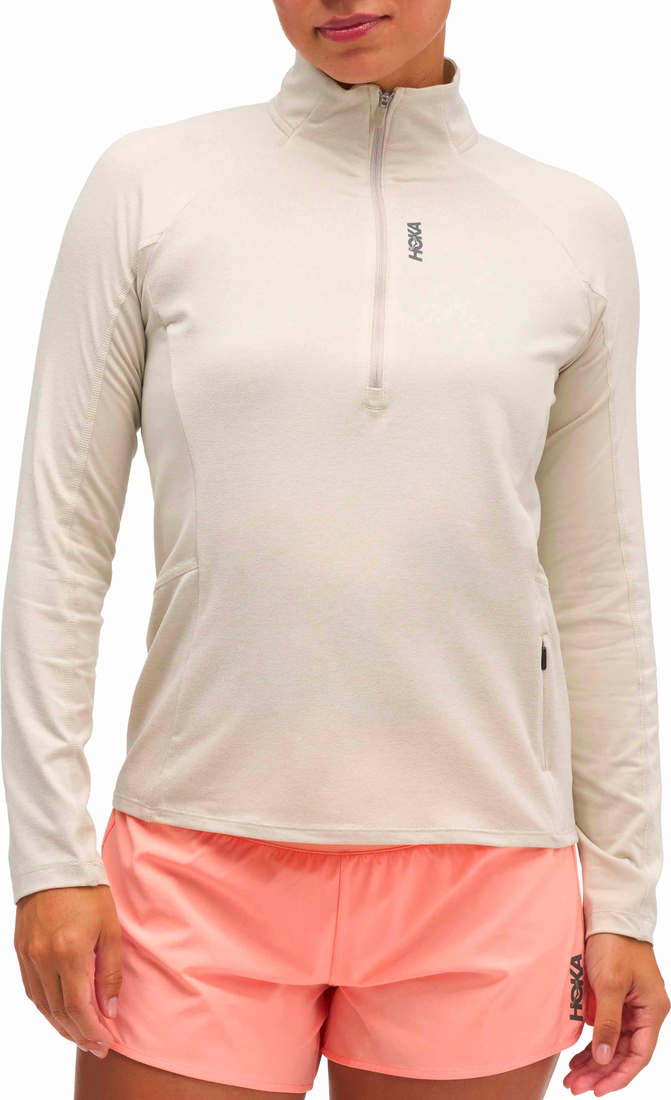 W Skyform Half-Zip River Rock Grey Htr + Hoka One One