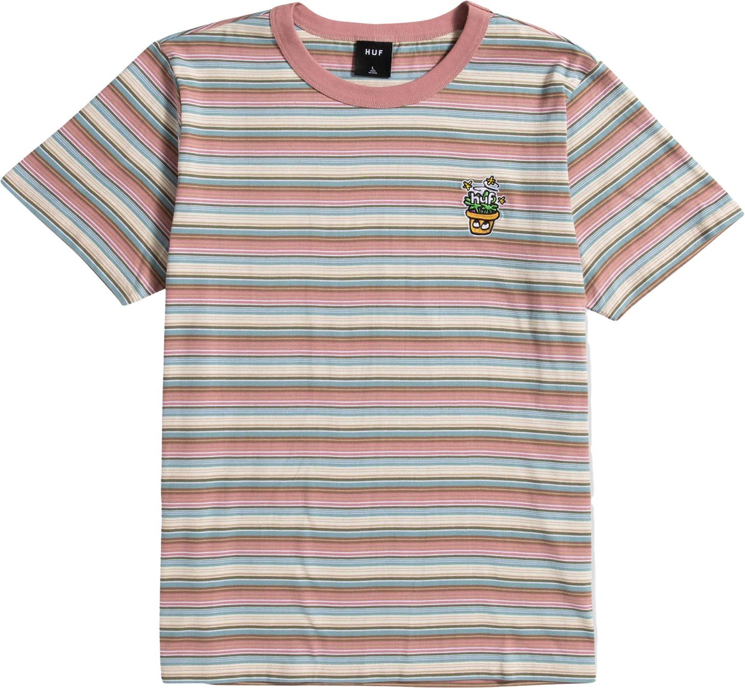 T-Shirt Pot Head Striped Knit Top Cream + Huf