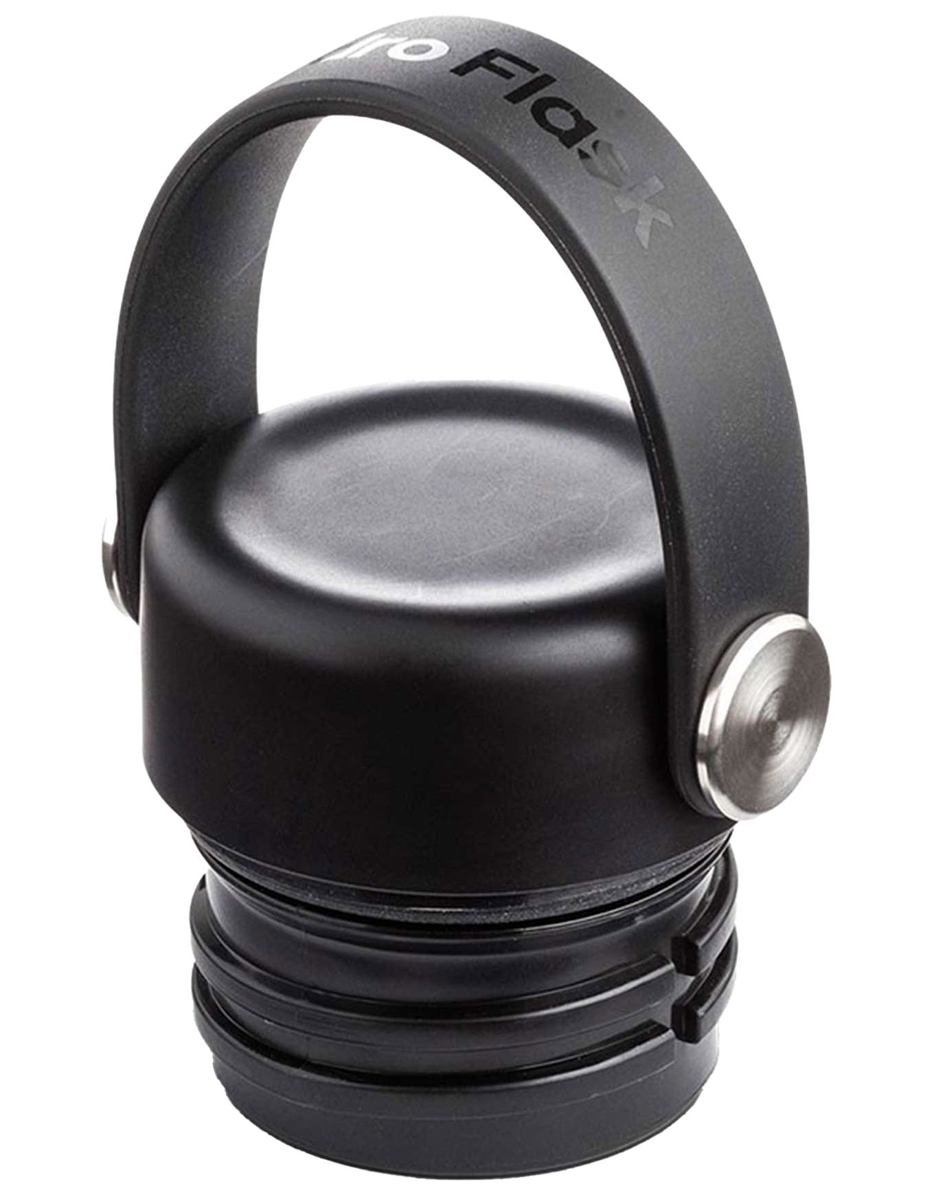 Standard Mouth Flex Cap Black + Hydro flask