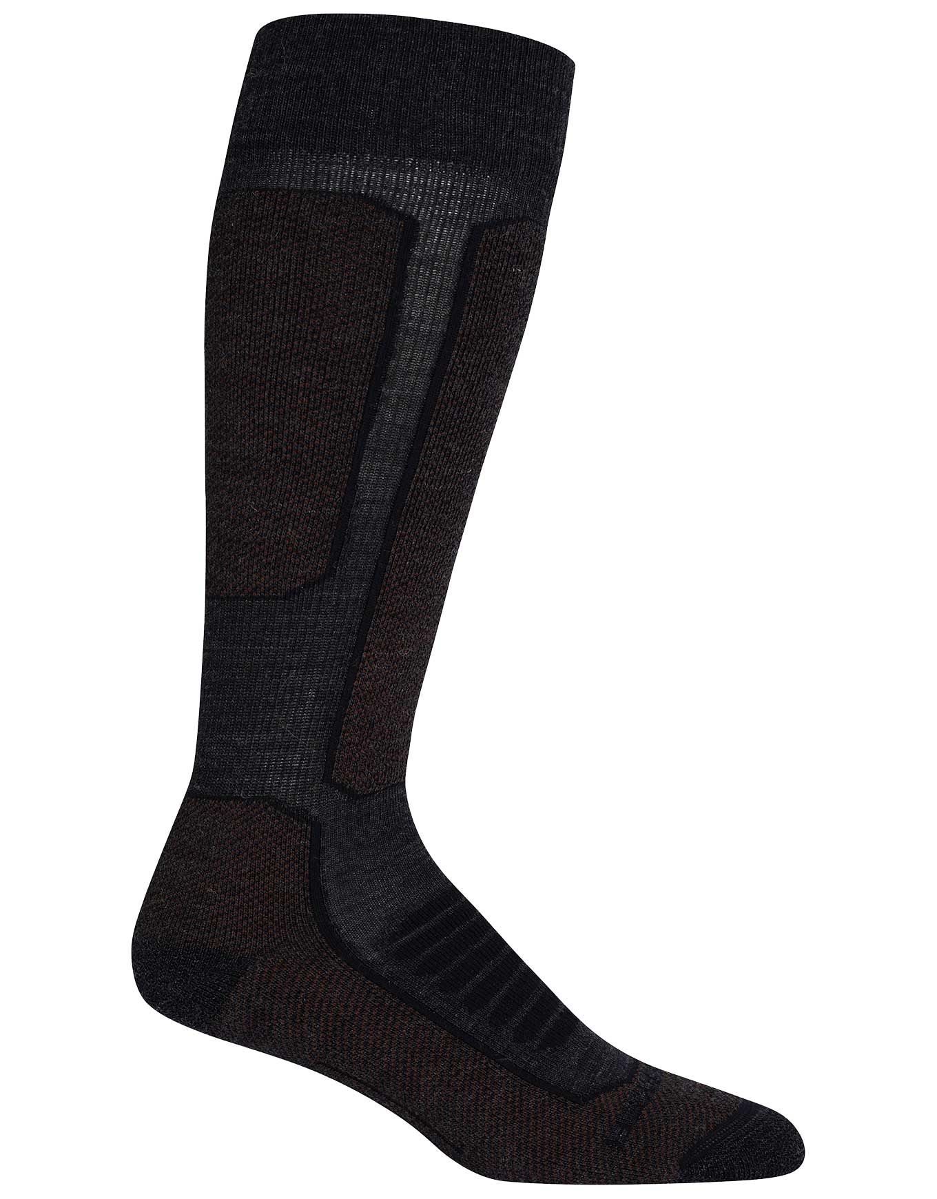W Ski+ Medium OTC Jet Heather/Espresso/Black + Icebreaker