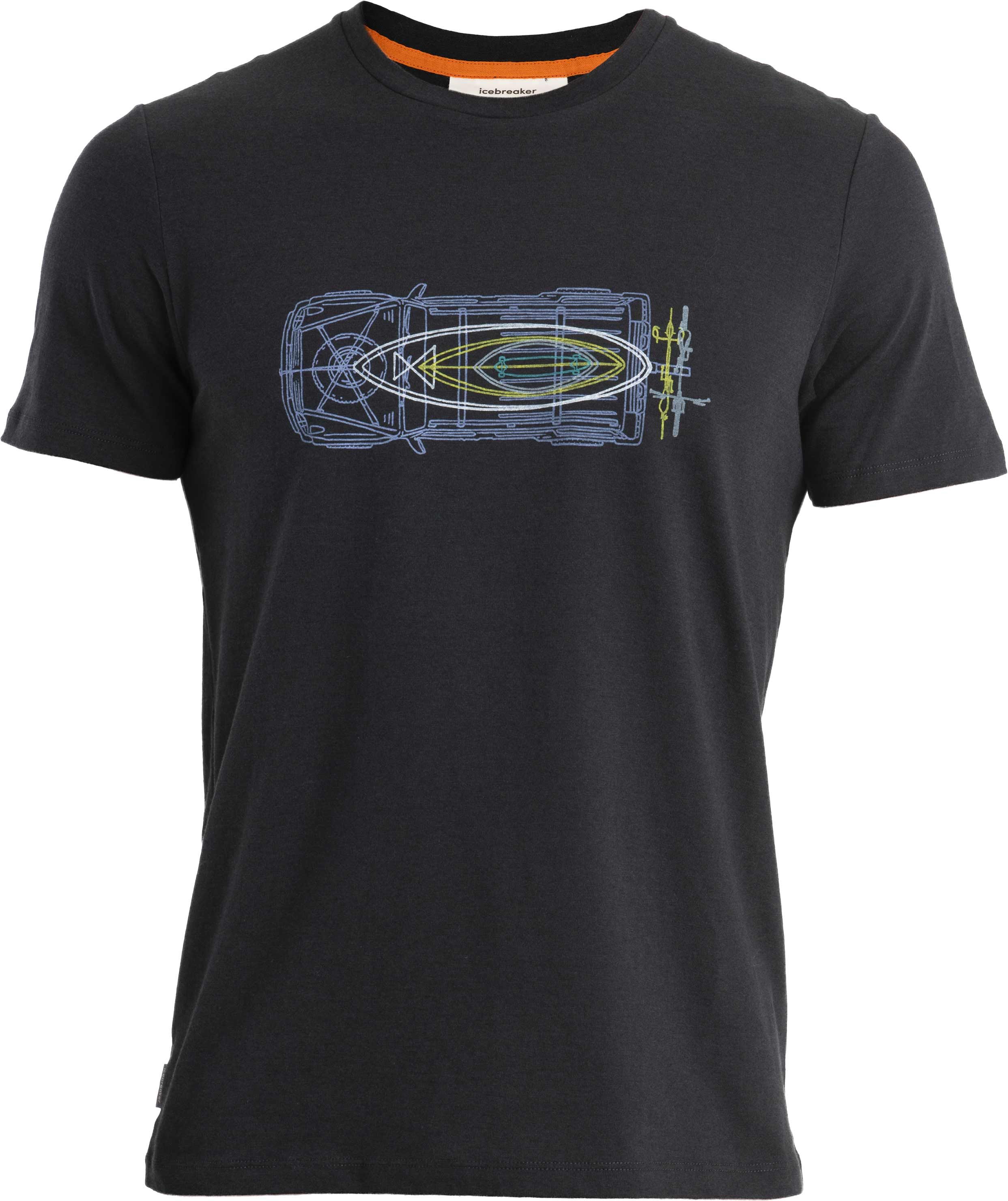 M Merino Central Classic SS Tee Wireframe Black + Icebreaker