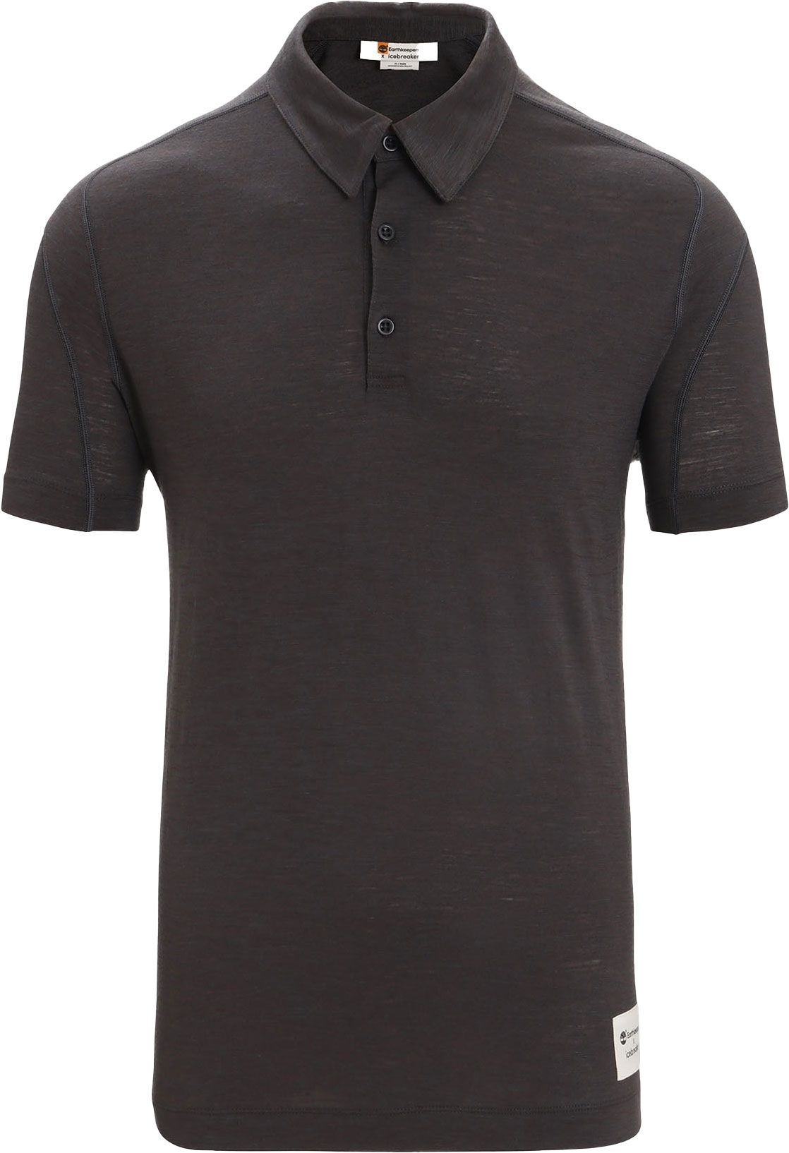 M IB x Timberland Merino Linen SS Polo Onyx + Icebreaker