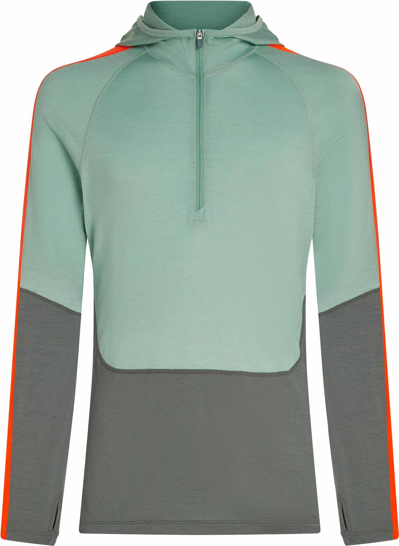 M Merino 200 Sonebula LS Half Zip Hood Galaxy/Moss/Blaze/Cb + Icebreaker