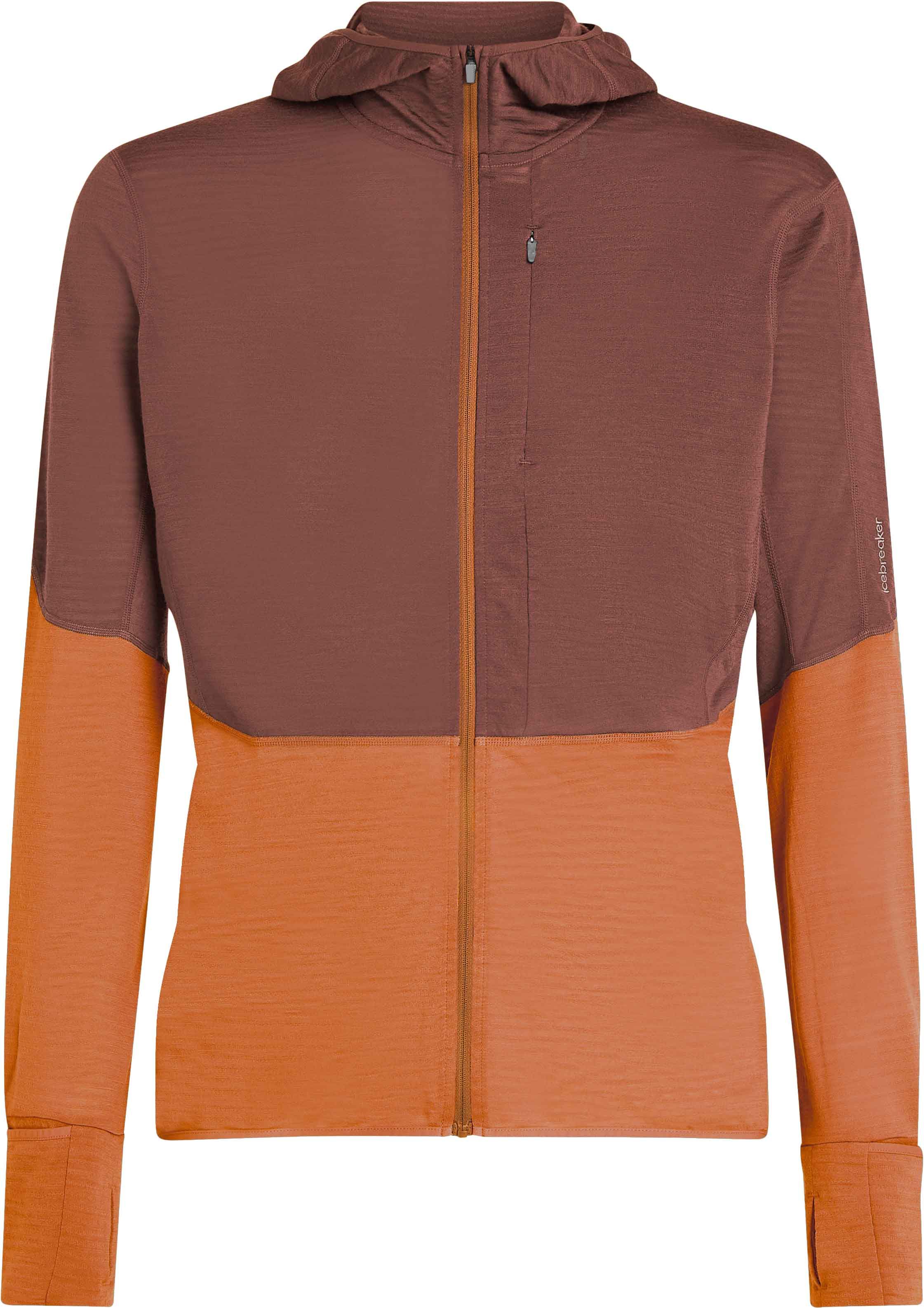 M Merino 200 Realfleece Descender LS Zip H Carob/Dusty Clay/Cb + Icebreaker