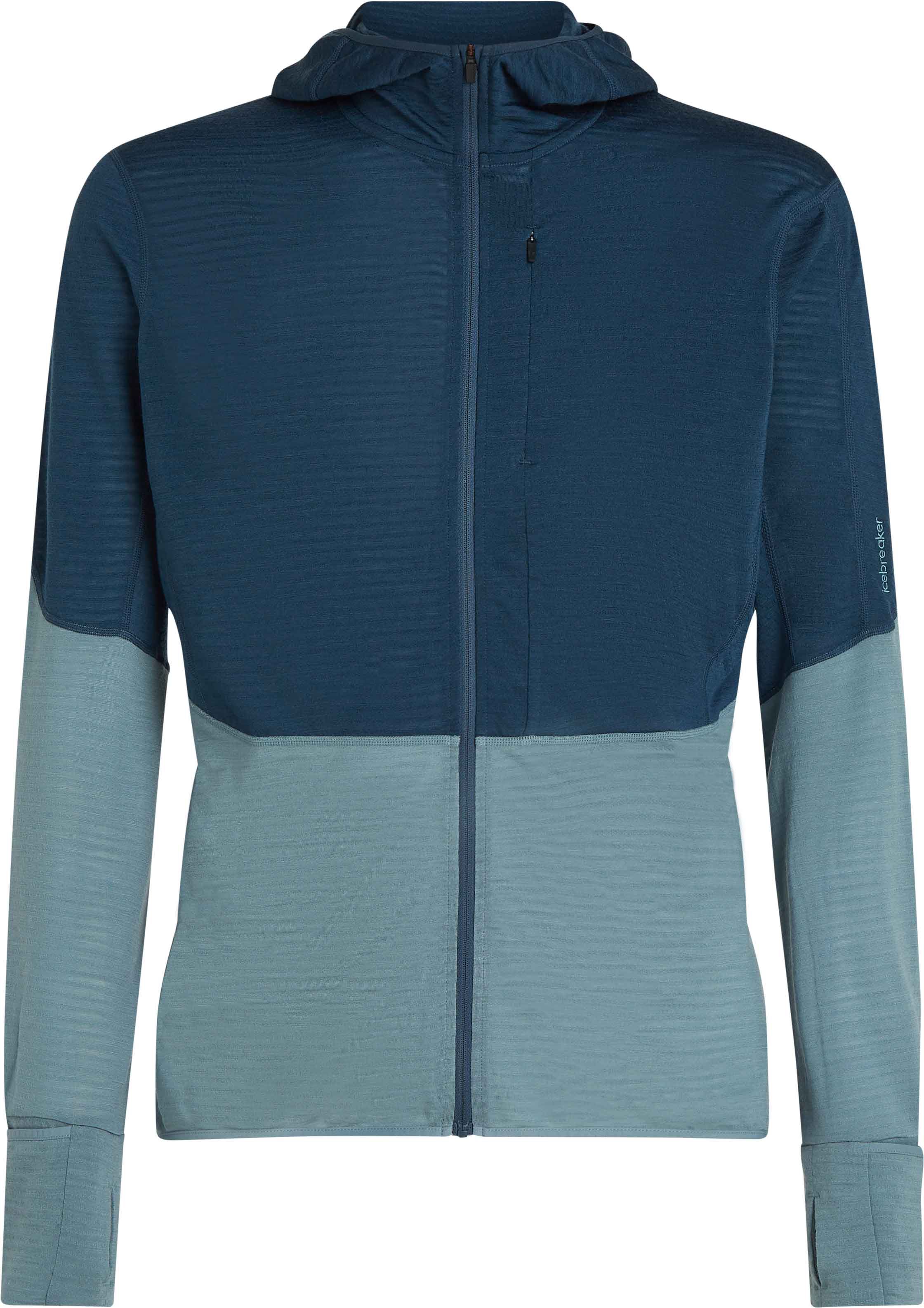 Veste Homme Icebreaker En Laine Mérinos Verte - Taille L - Randonnée/Couche De Base