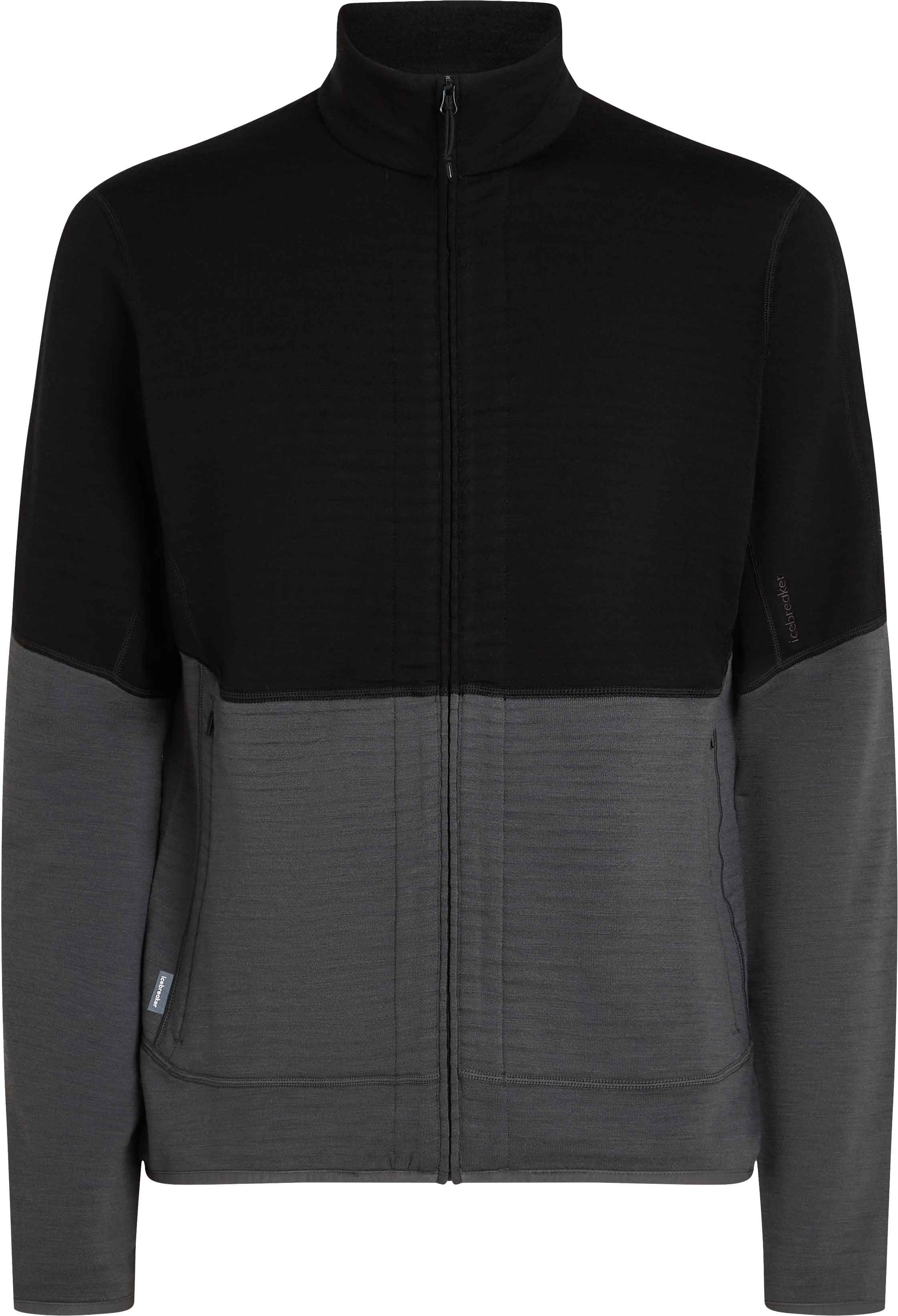 M Merino 400 RealFleece Descender LS Zip Black/Obsidian/Cb + Icebreaker