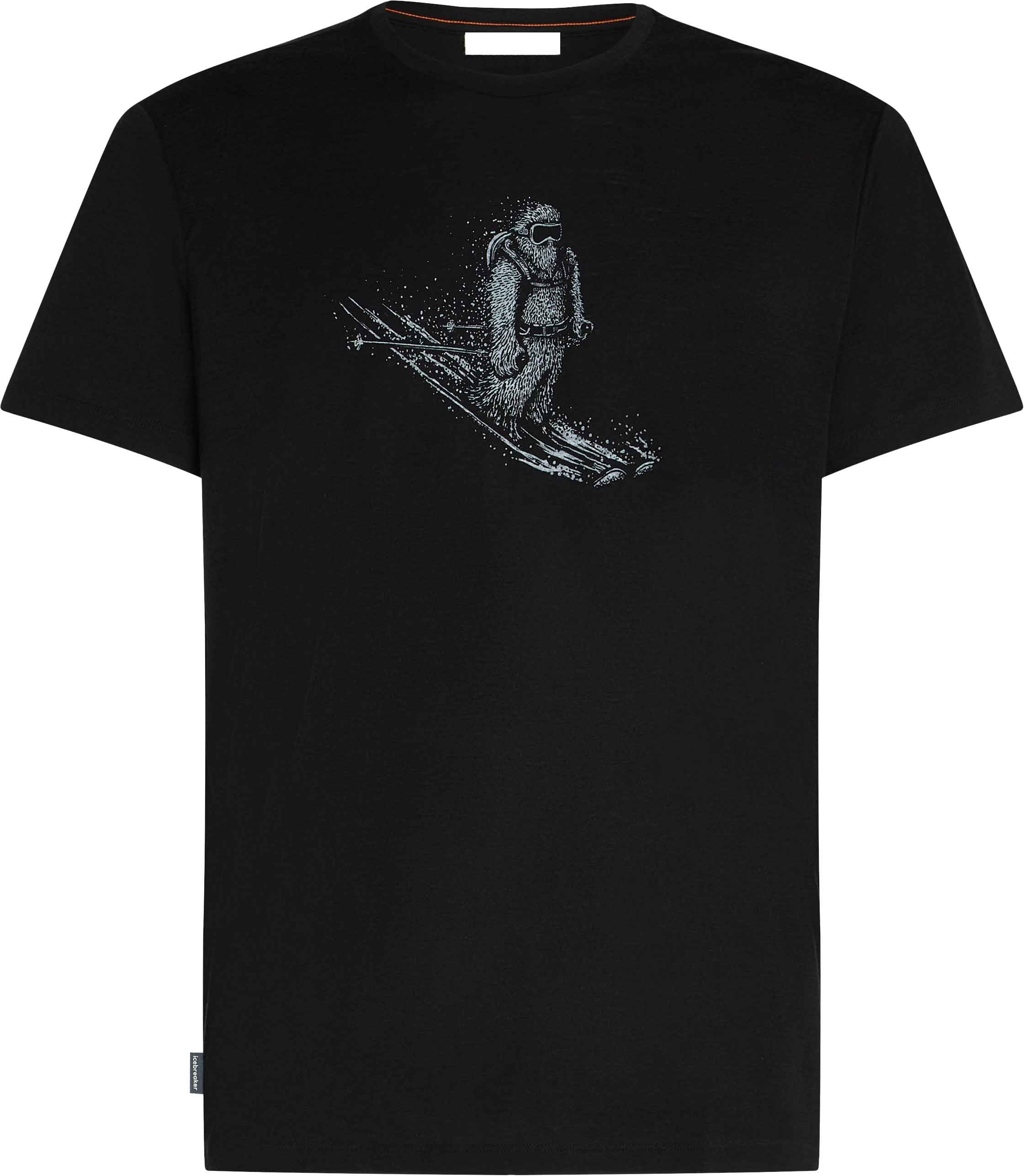 M Merino 150 Tech Lite SS Tee Skiing Yeti Black + Icebreaker