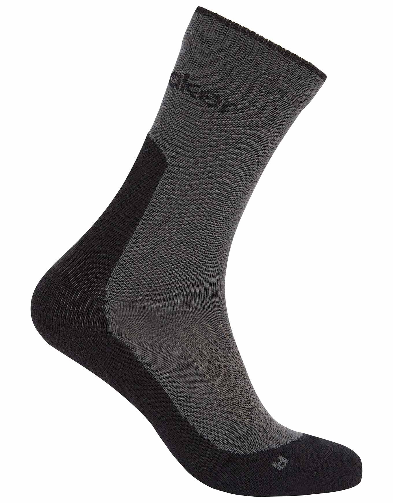 W Merino Hike+ Light Crew Obsidian/Black + Icebreaker