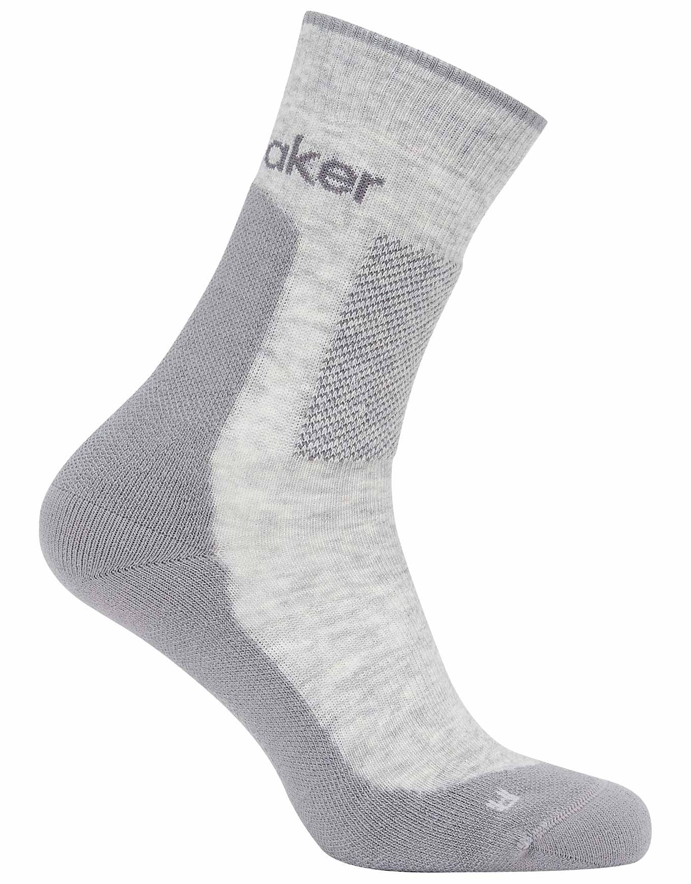 M Merino Hike+ Medium Crew Blizzard Heather/Alloy + Icebreaker