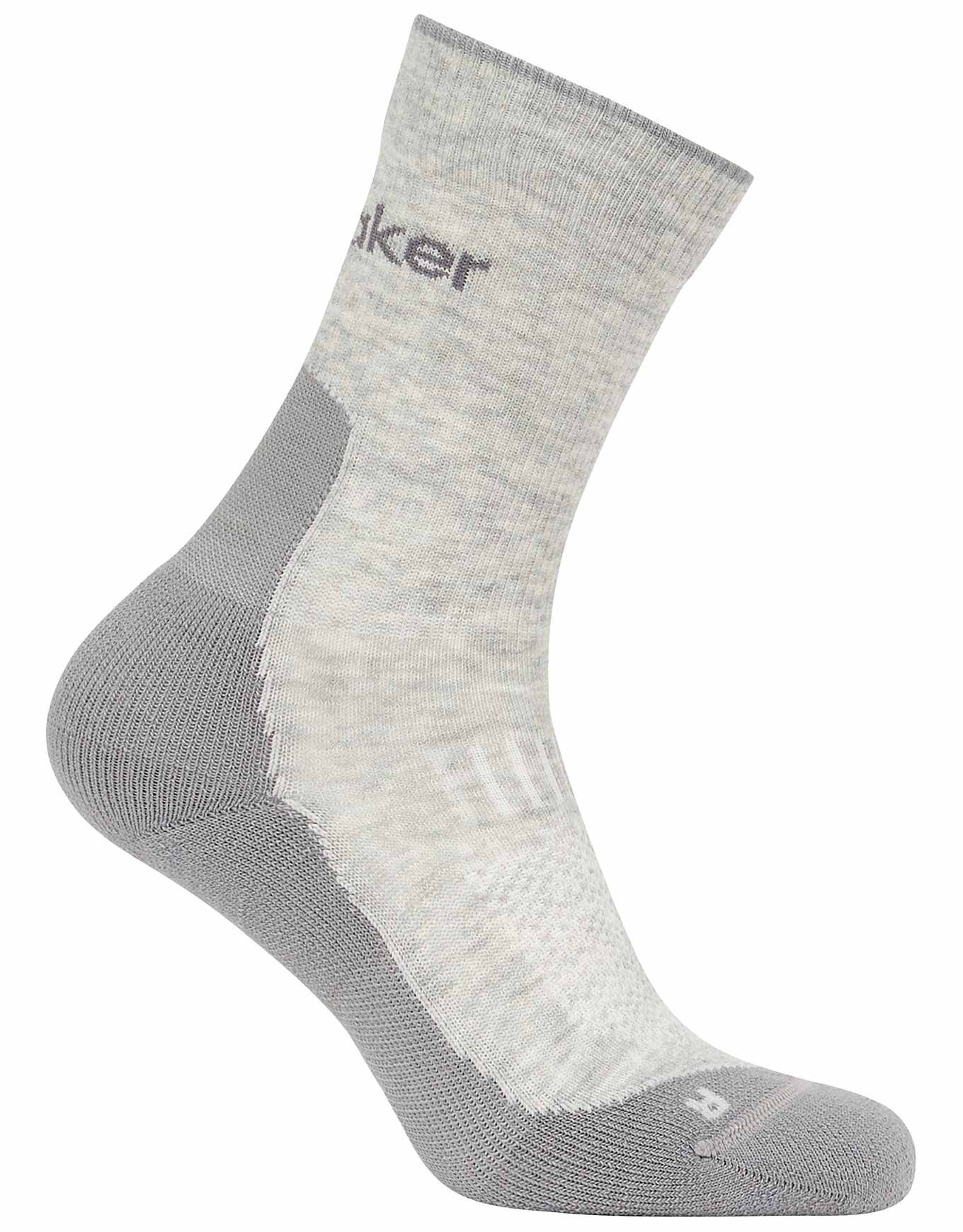 M Merino Hike+ Light Crew Blizzard Heather/Alloy + Icebreaker