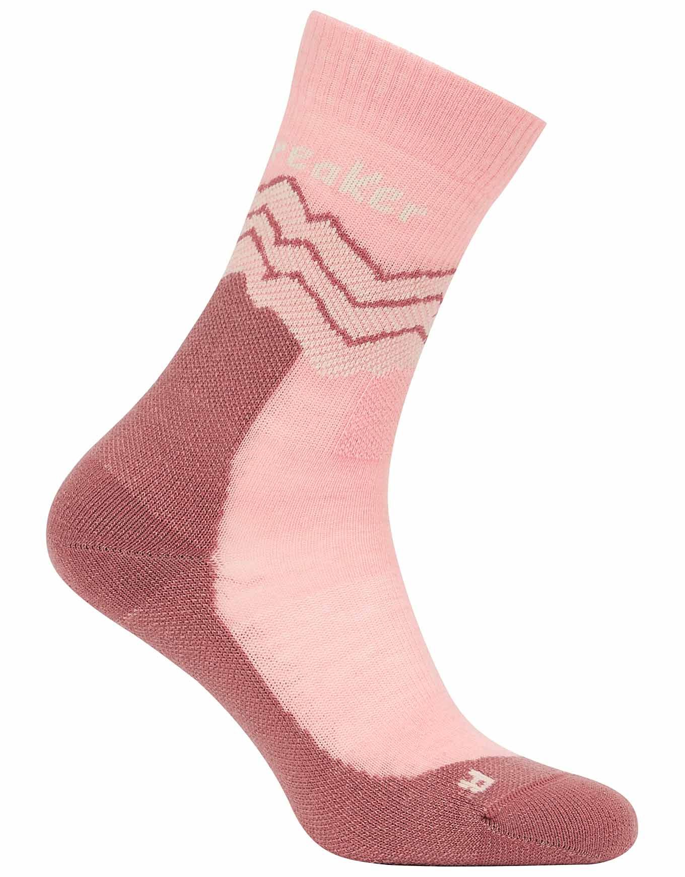 W Merino Hike+ Medium Crew Across the Peaks Blush/Summit/Ecru Heather + Icebreaker