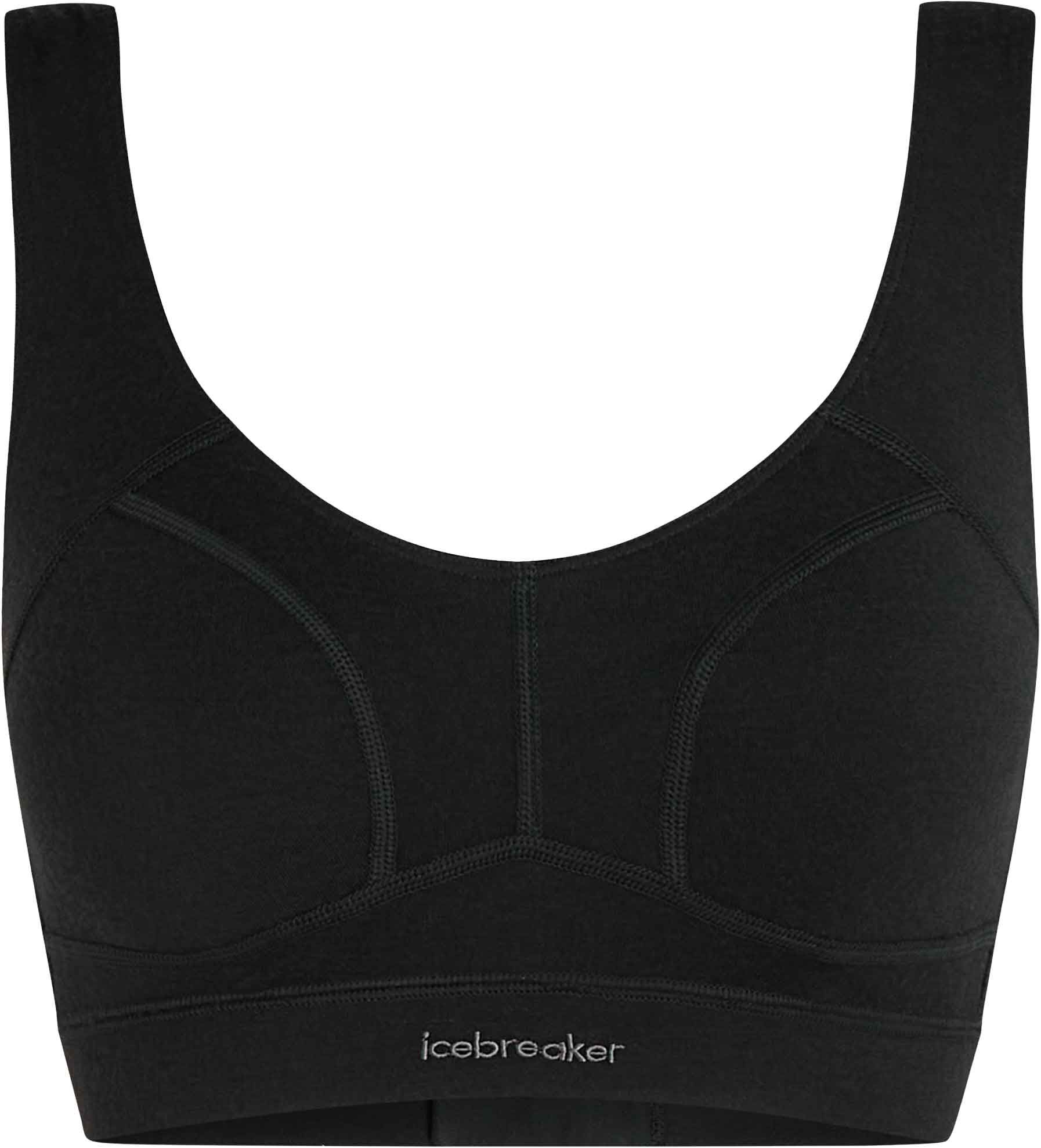 W Merino Queens Clasp Bra Black + Icebreaker