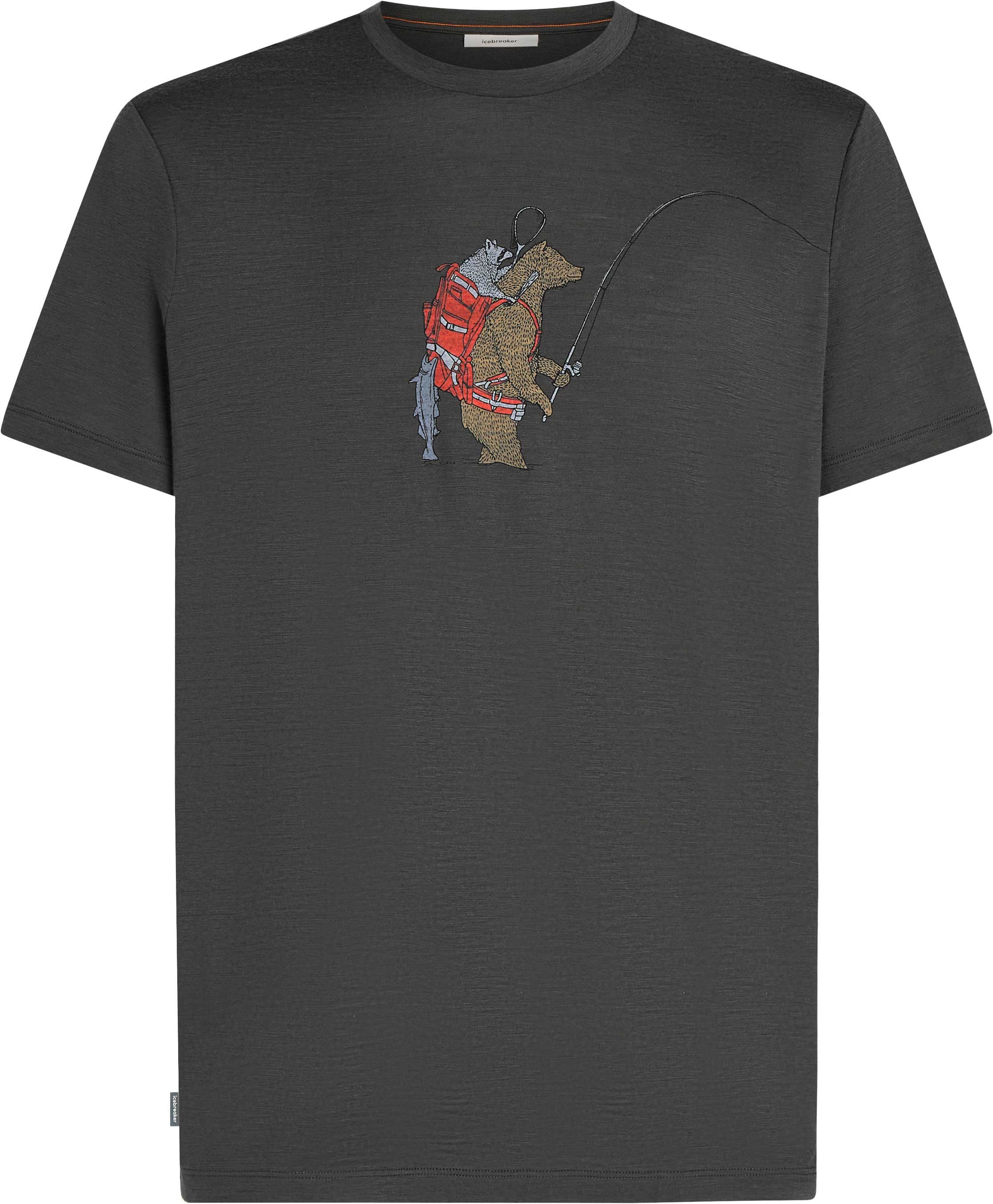 M Merino 150 Tech Lite SS Tee Bear Catch Obsidian + Icebreaker