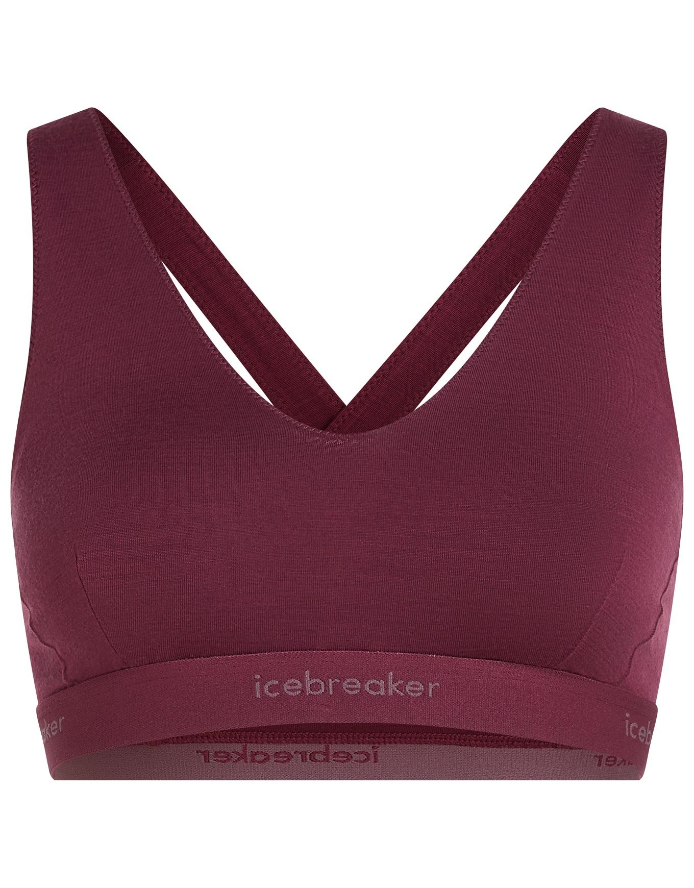 W Merino Blend 125 Cool-Lite™ Sprite Racerback Bra Dk Berry + Icebreaker