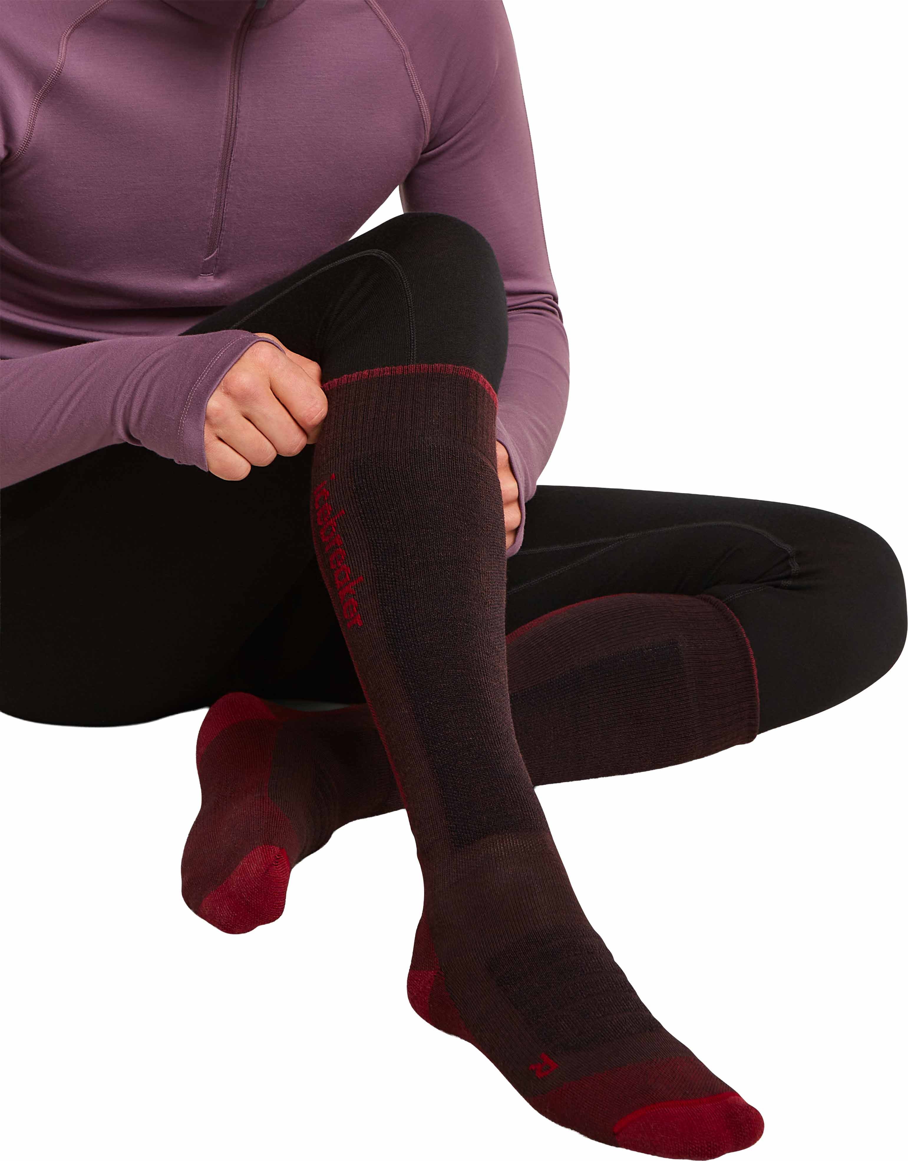 M Merino Blend Ski+ Medium OTC Bittersweet Port Black + Icebreaker