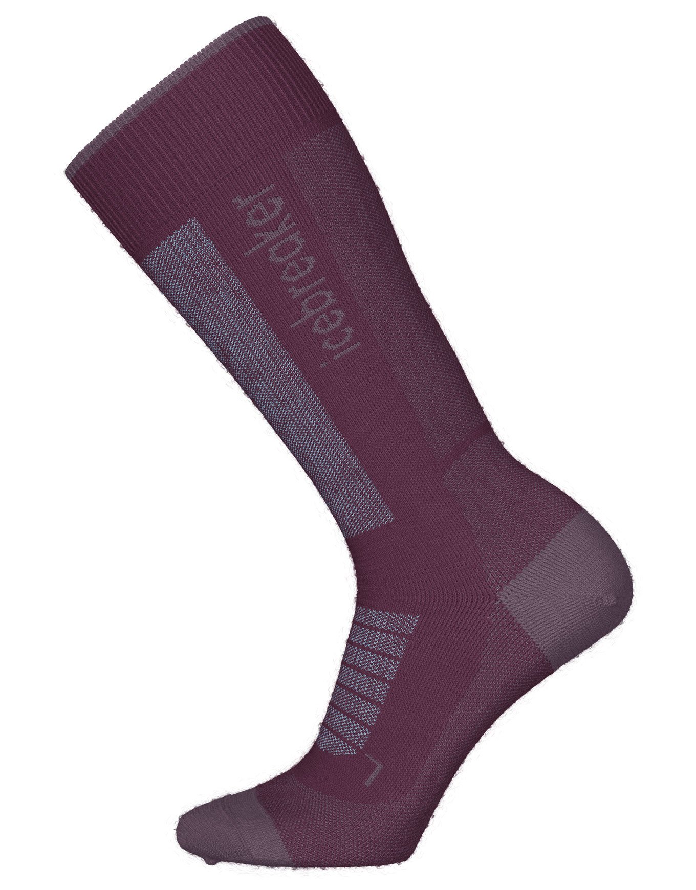 W Merino Blend Ski+ Medium OTC Dk Berry Grey Plume Zinc Blue + Icebreaker