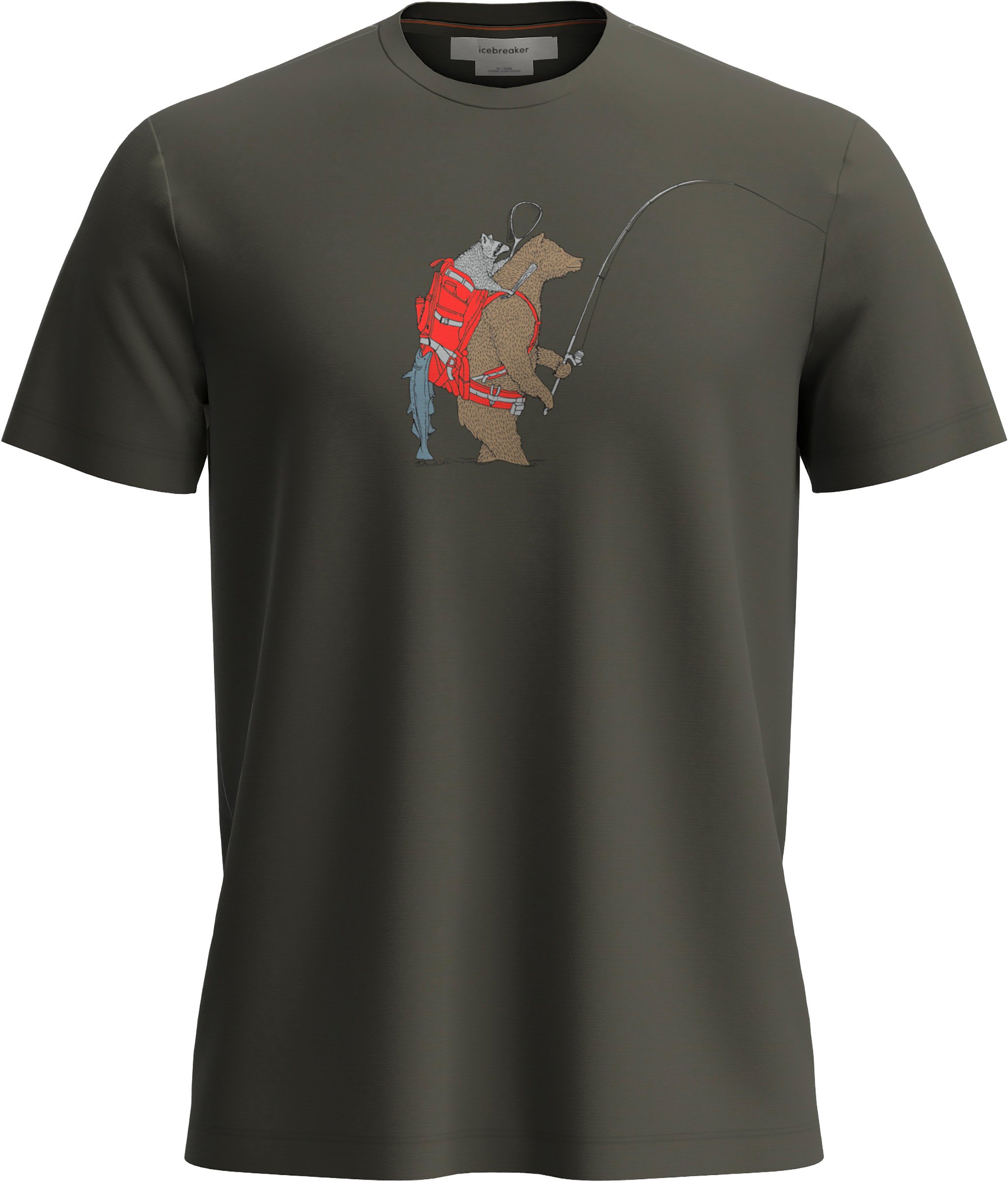 M Merino 150 Tech Lite SS Tee Bear Catch Dk Loden + Icebreaker