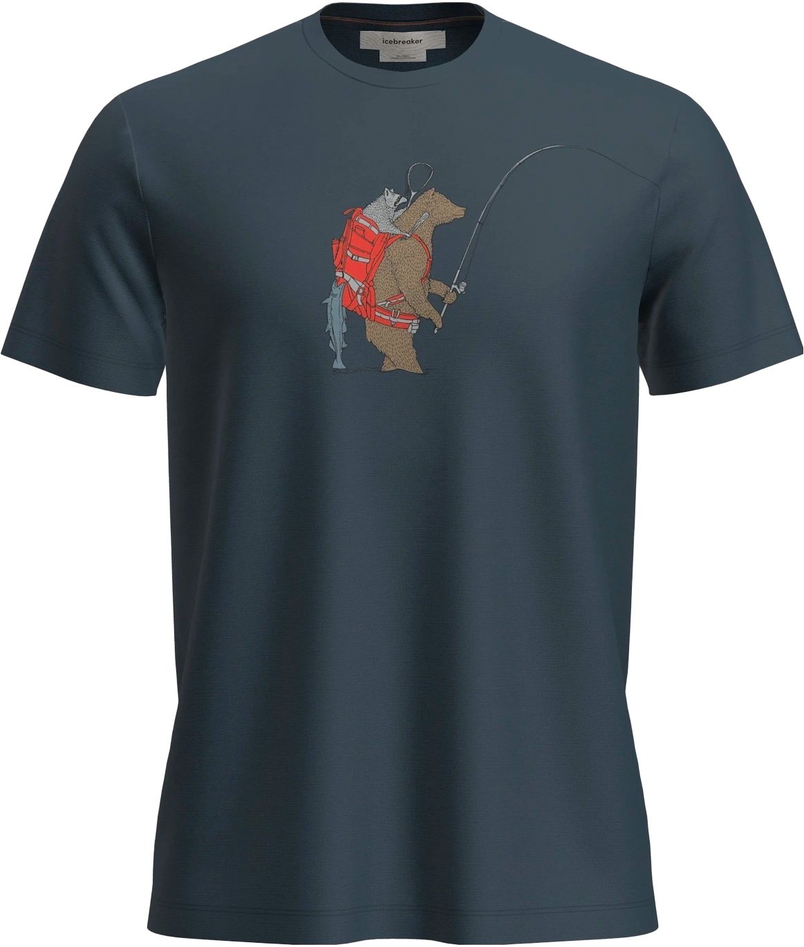 M Merino 150 Tech Lite SS Tee Bear Catch Abyss + Icebreaker