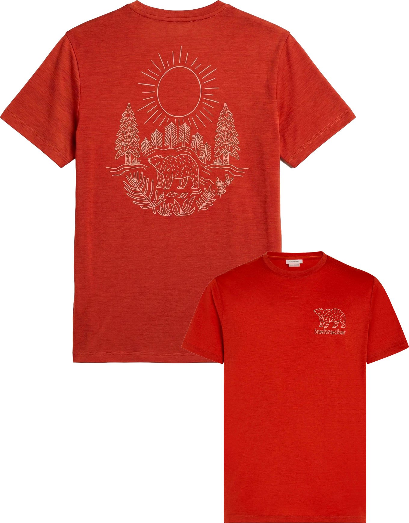 M Merino 150 Tech Lite SS Tee Forest Footsteps Agate + Icebreaker
