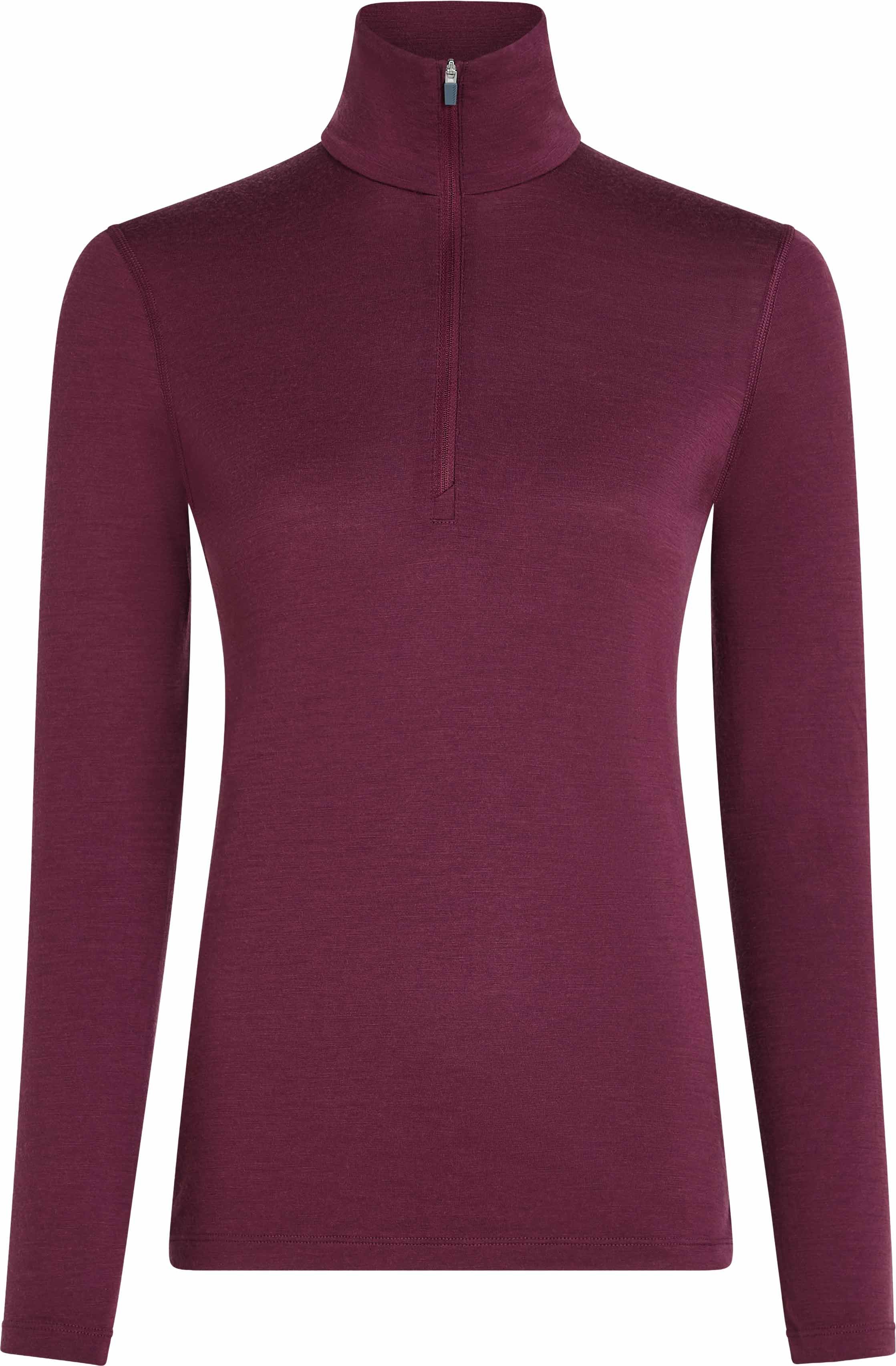 W Merino 200 Oasis LS Half Zip Dk Berry + Icebreaker