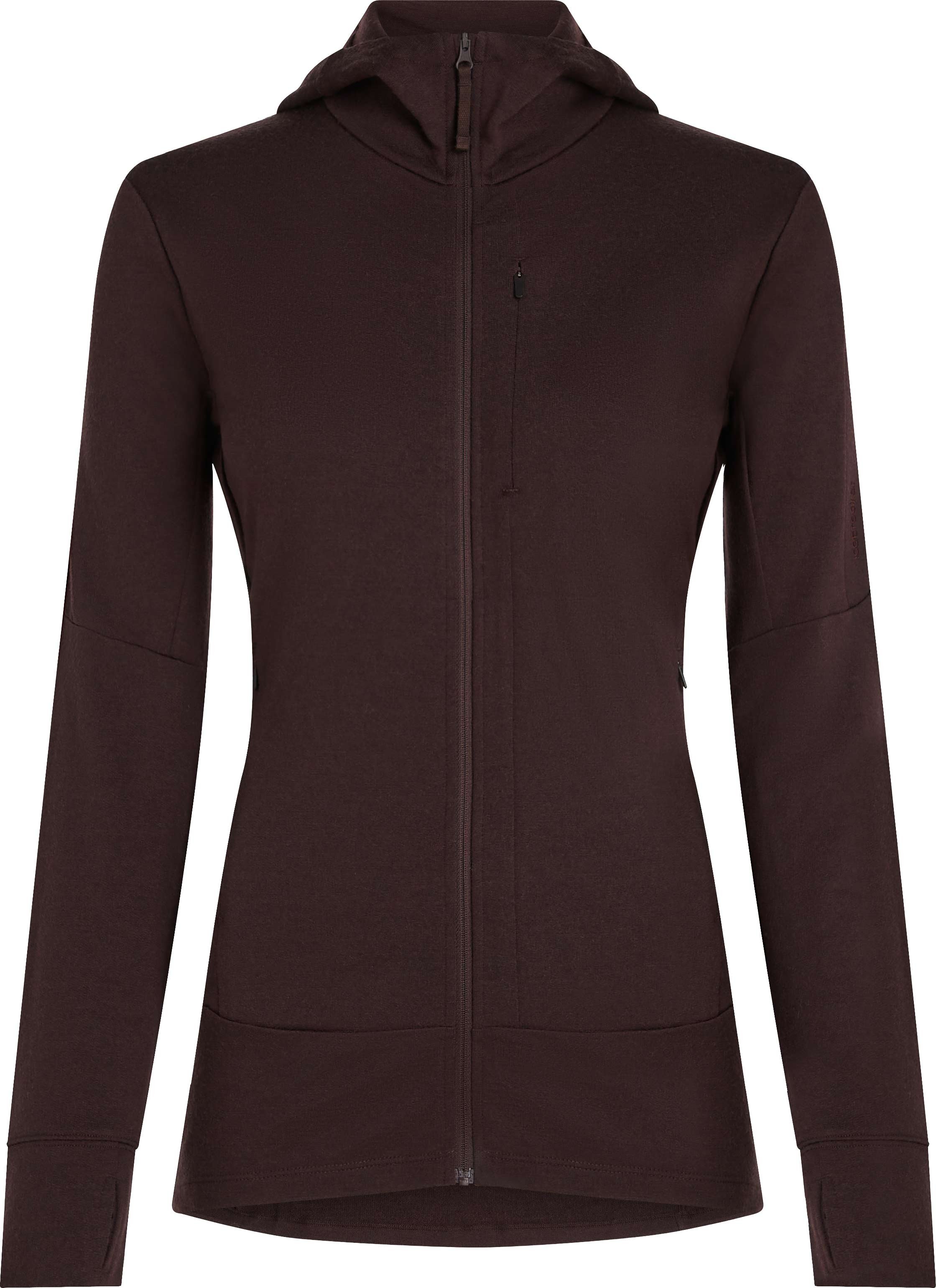 W Merino 260 Quantum LS Zip Hoodie Bittersweet + Icebreaker