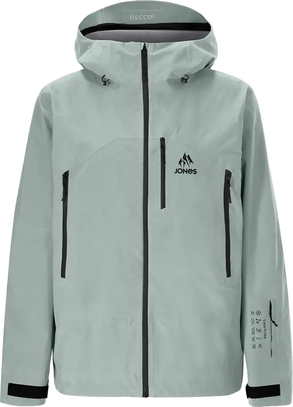 Further 3L Stretch Jacket Glacier Gray + Jones Snowboards