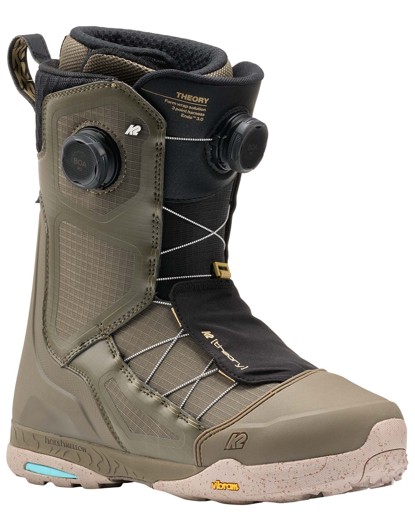 Theory Mens Olive + K2 Snowboard