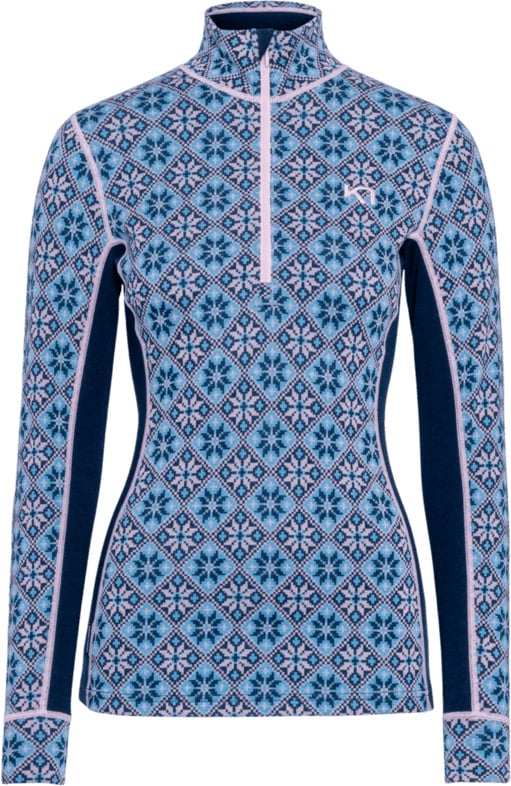 Rose Half Zip Baselayer Top Dark Navy Blue + Kari Traa