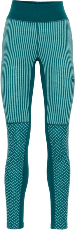 Smekker High Waist Baselayer Pants Peacock + Kari Traa
