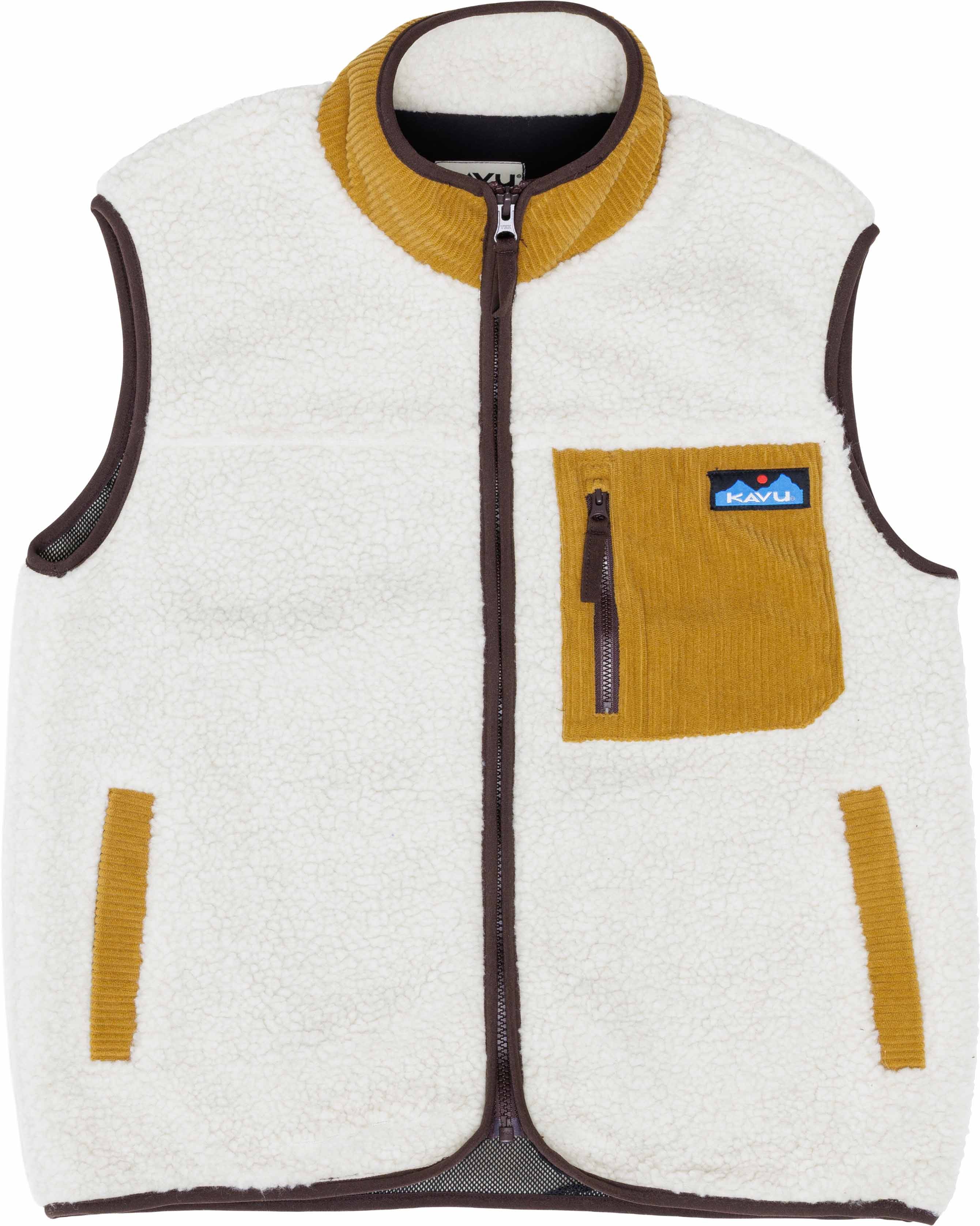 Ozette Sherpa Fleece Vest W Natural Wood + Kavu