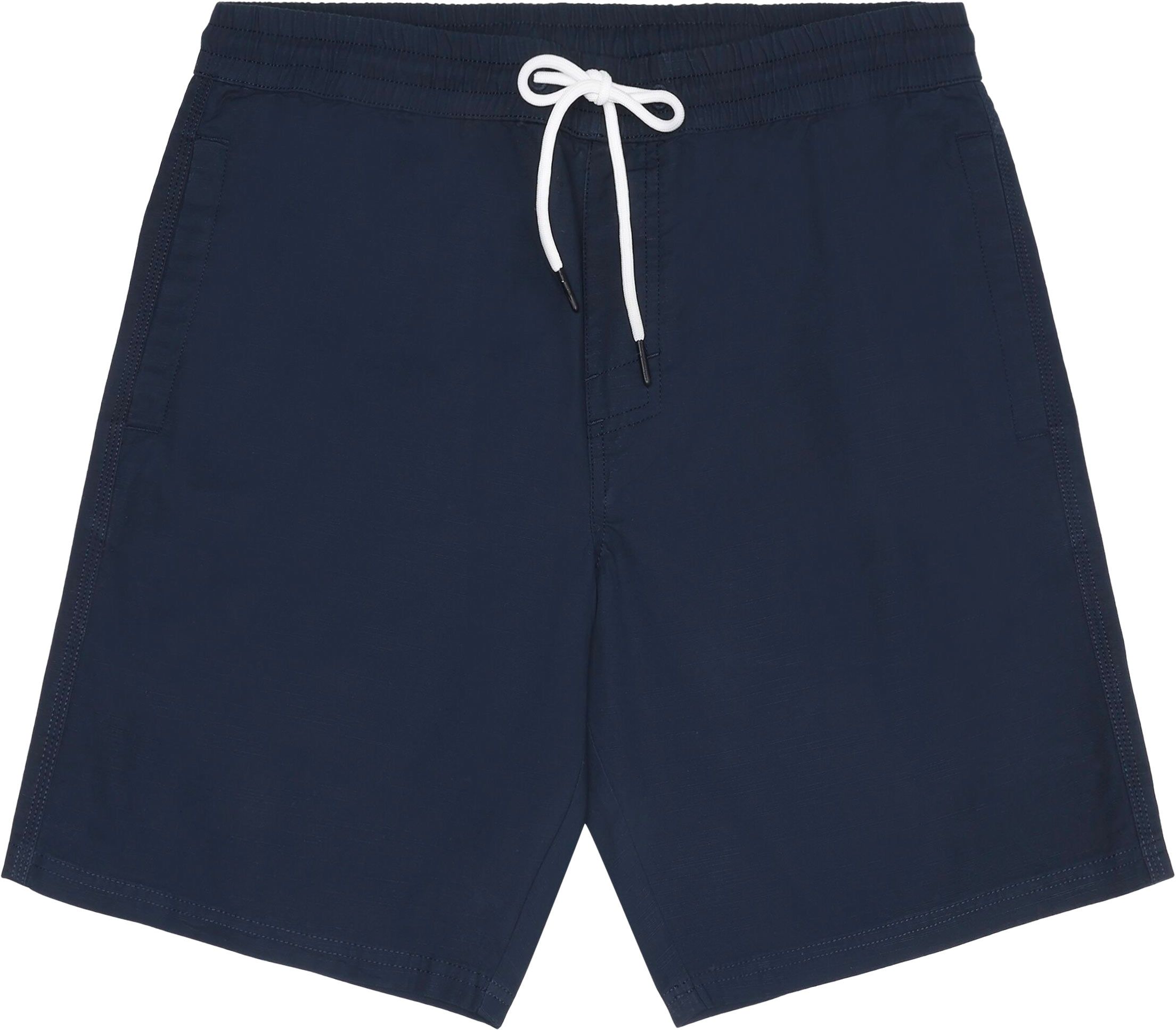 Boardwalk Slub Shorts With Elastic Waist Total Eclipse + Knowledge Cotton Apparel