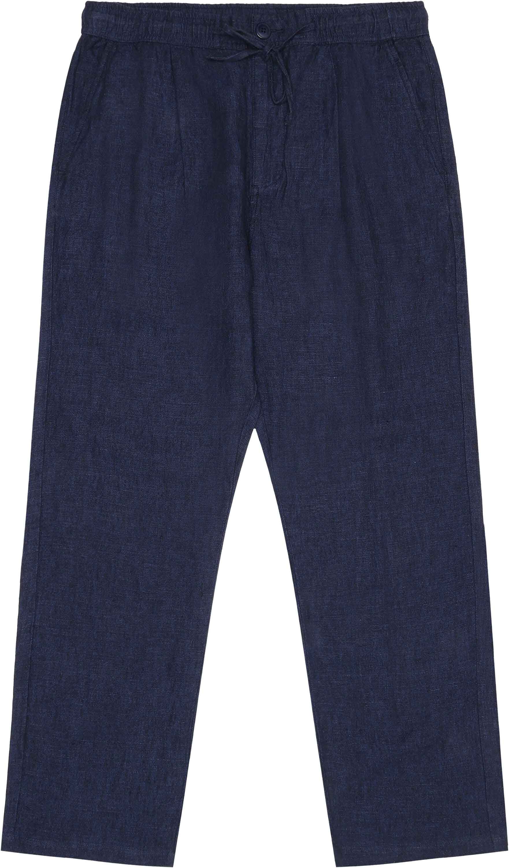 Fig Loose Linen Pants Yarndyed - Total Eclipse + Knowledge Cotton Apparel