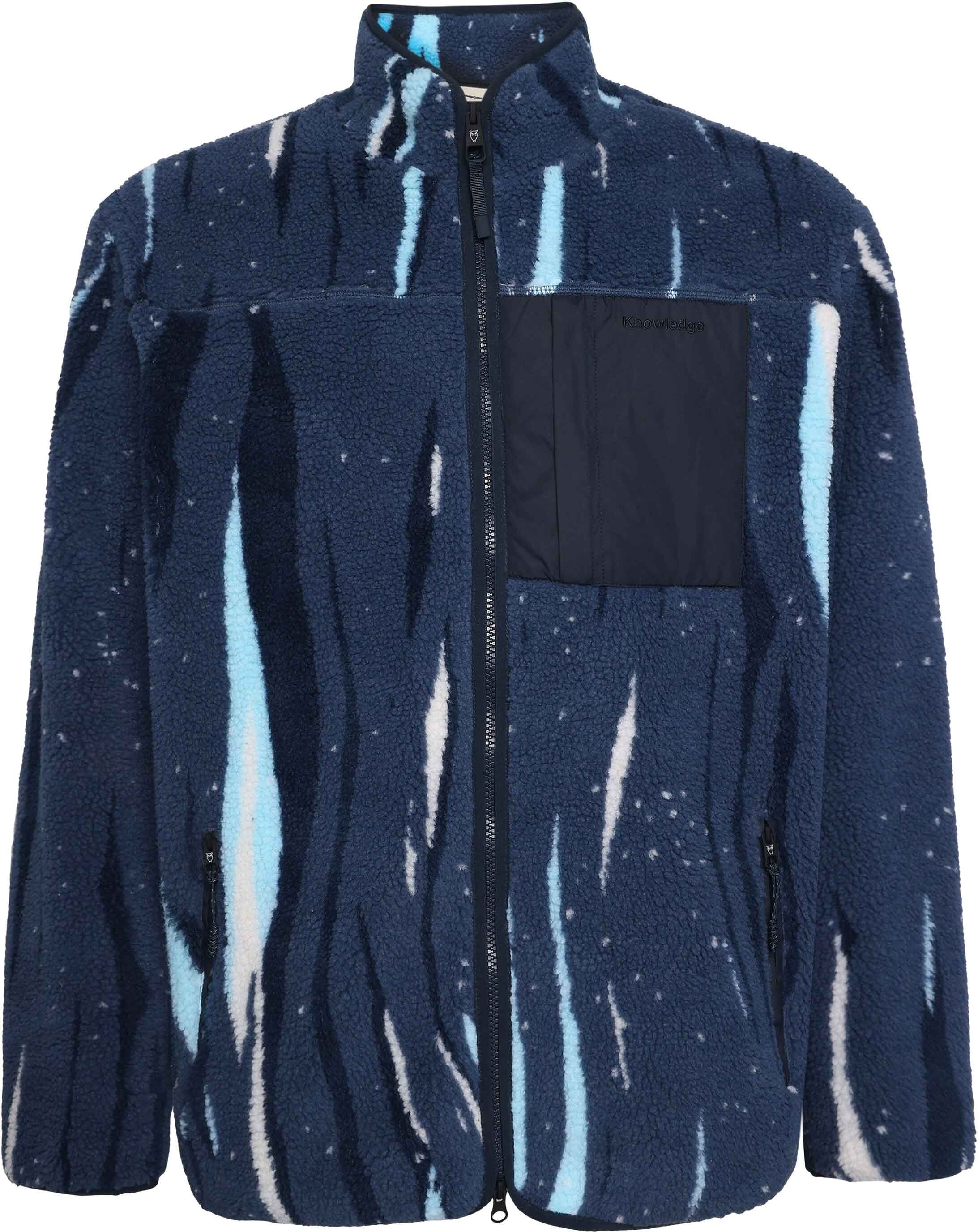 Loose Fit Northern Lights Zip Fleece Blue + Knowledge Cotton Apparel