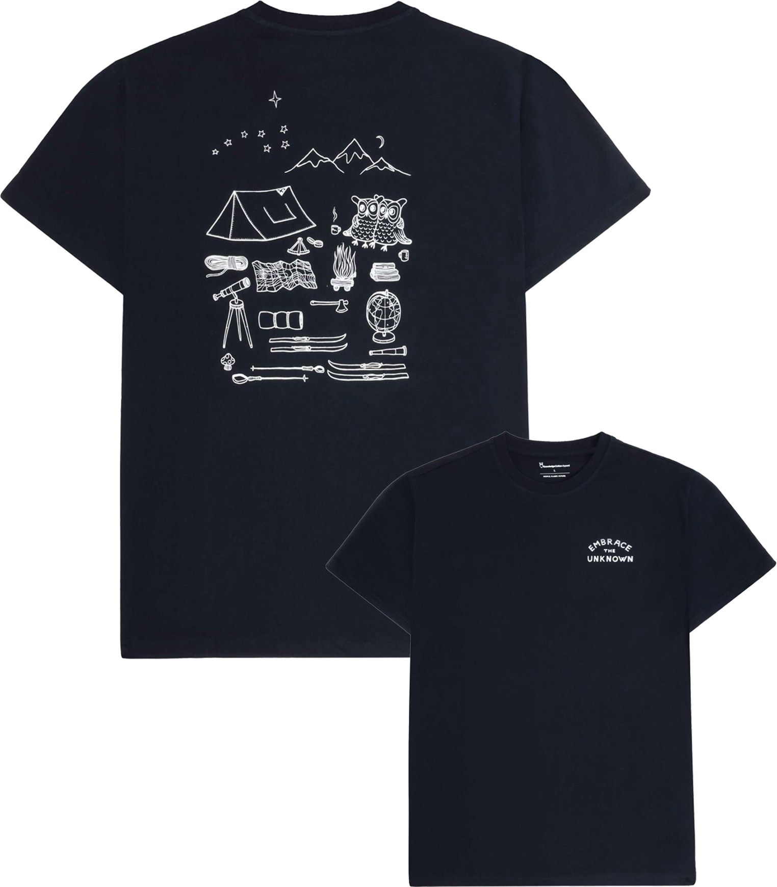 Regenerative Organic Cotton Back Print T-Shirt Night Sky + Knowledge Cotton Apparel